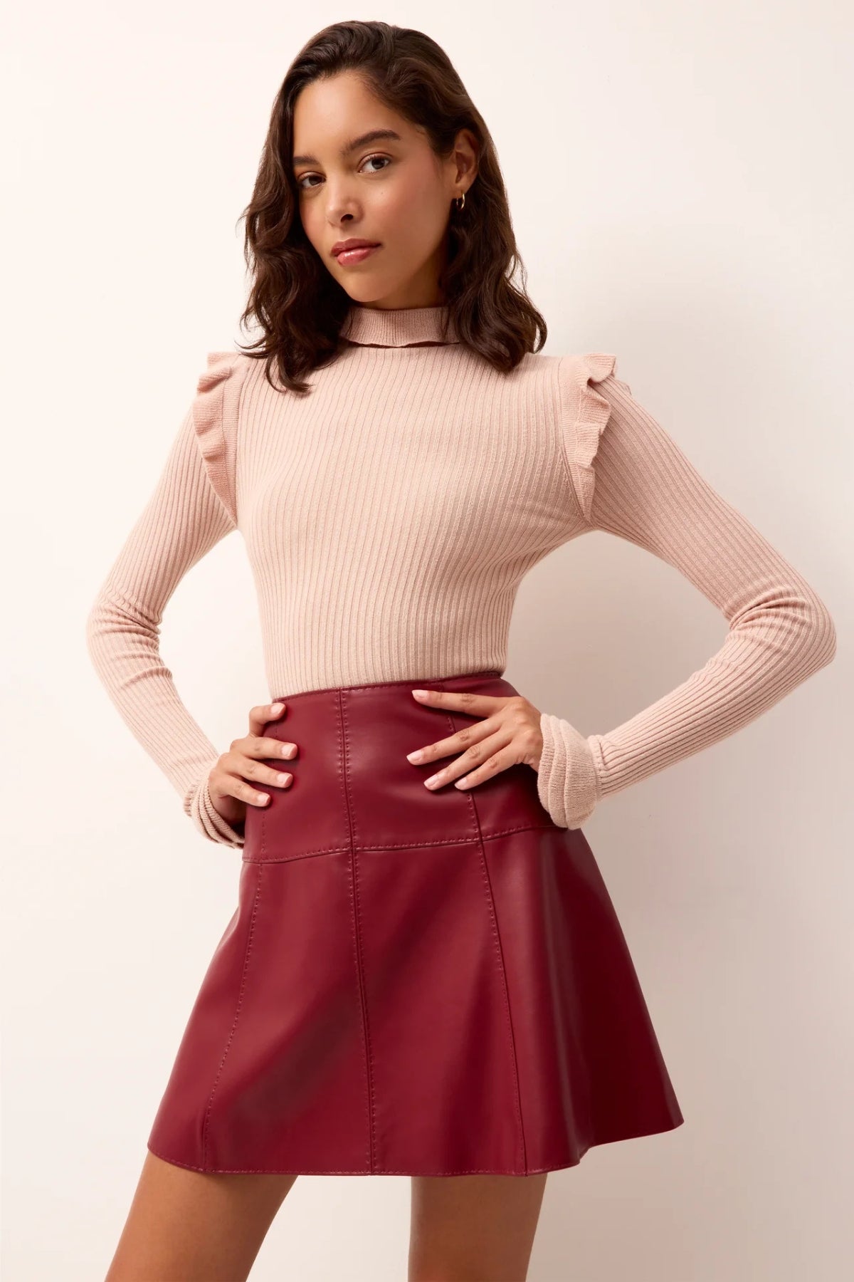 MARIE OLIVER | CRAWFORD SKIRT- BRICK