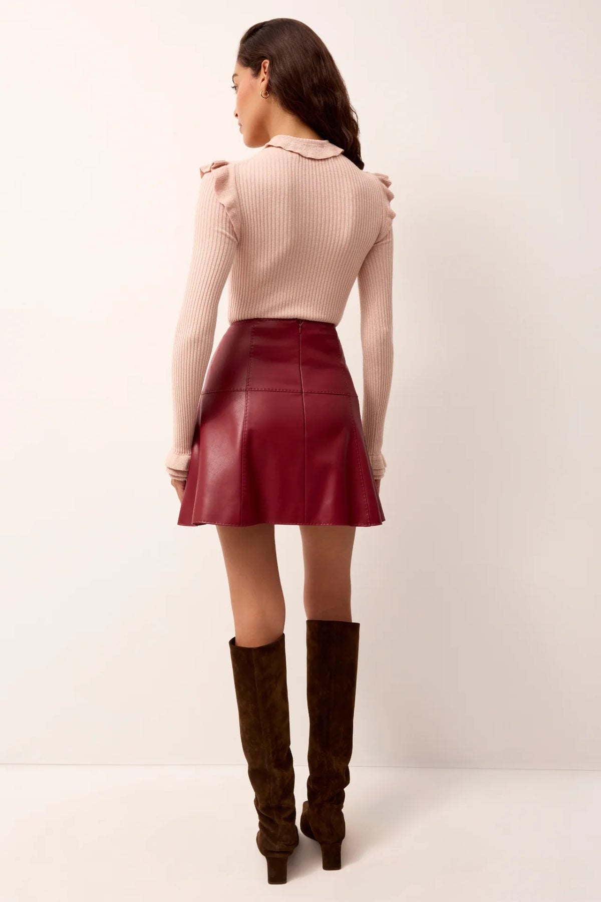MARIE OLIVER | CRAWFORD SKIRT- BRICK