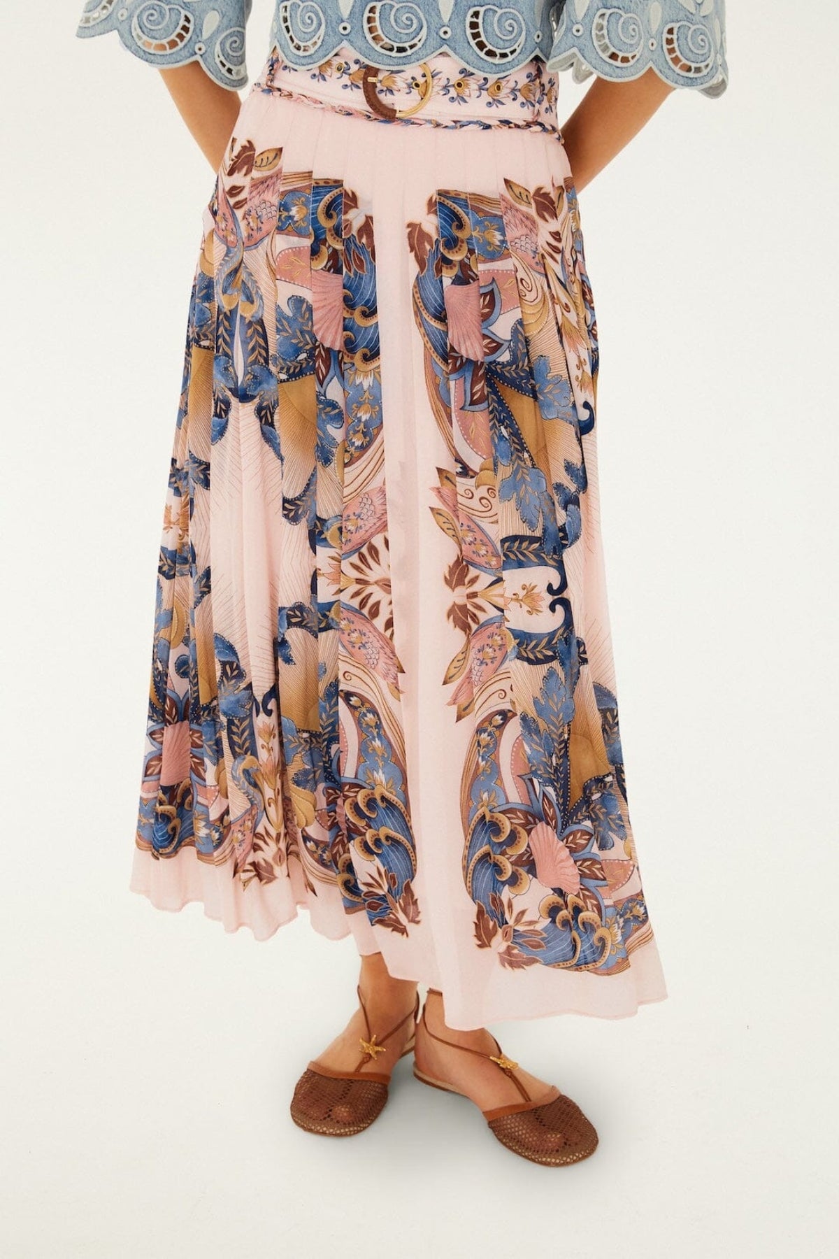 FARM RIO | SEA GARDEN PINK MAXI SKIRT