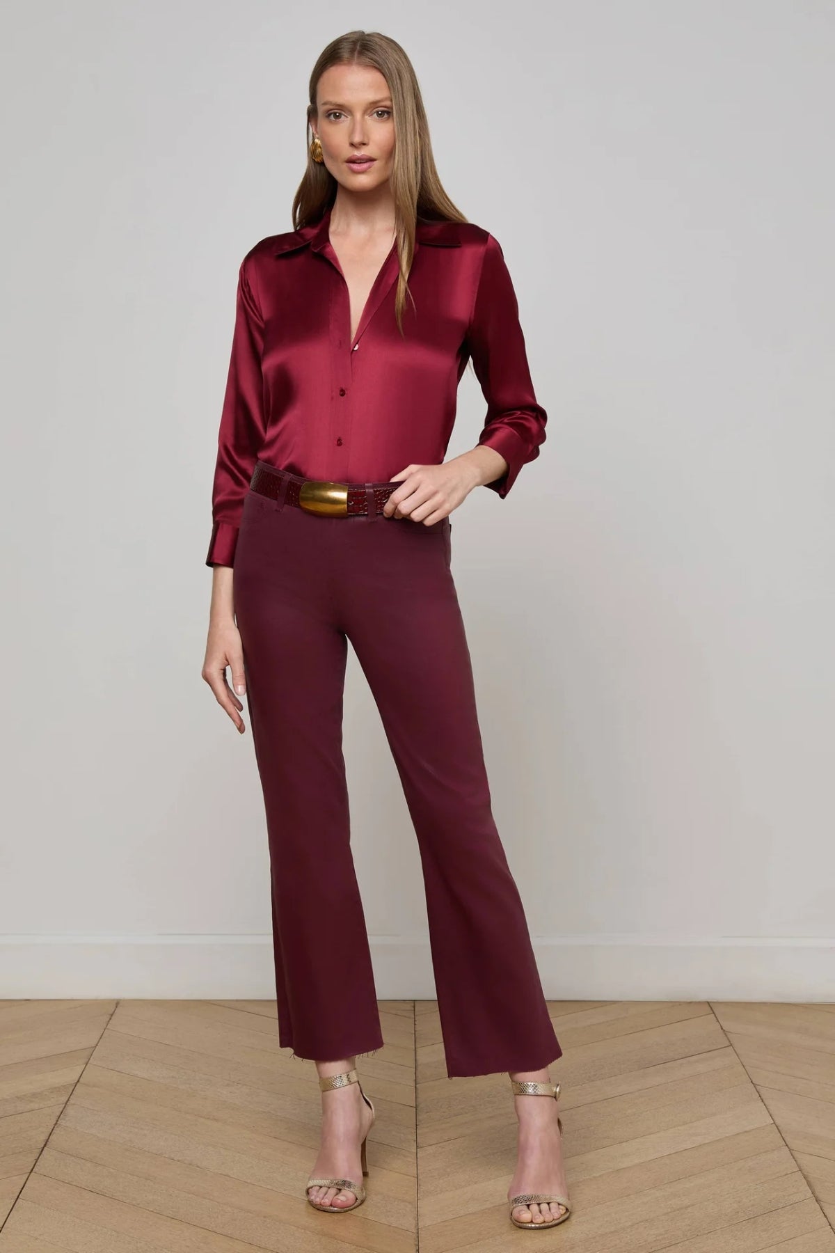 L'AGENCE | KENDRA CROP FLARE- MAUVE