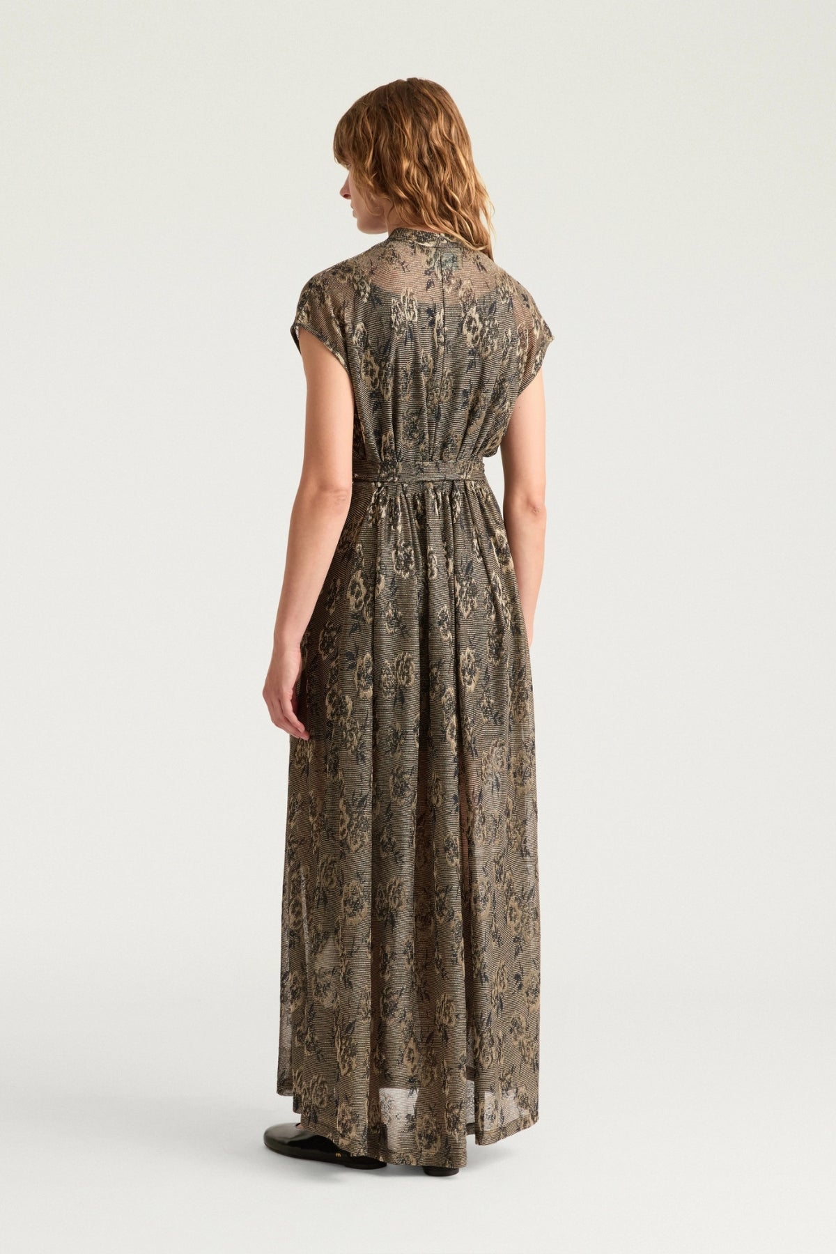 MOMONI | Heather Flocked Jacquard Dress