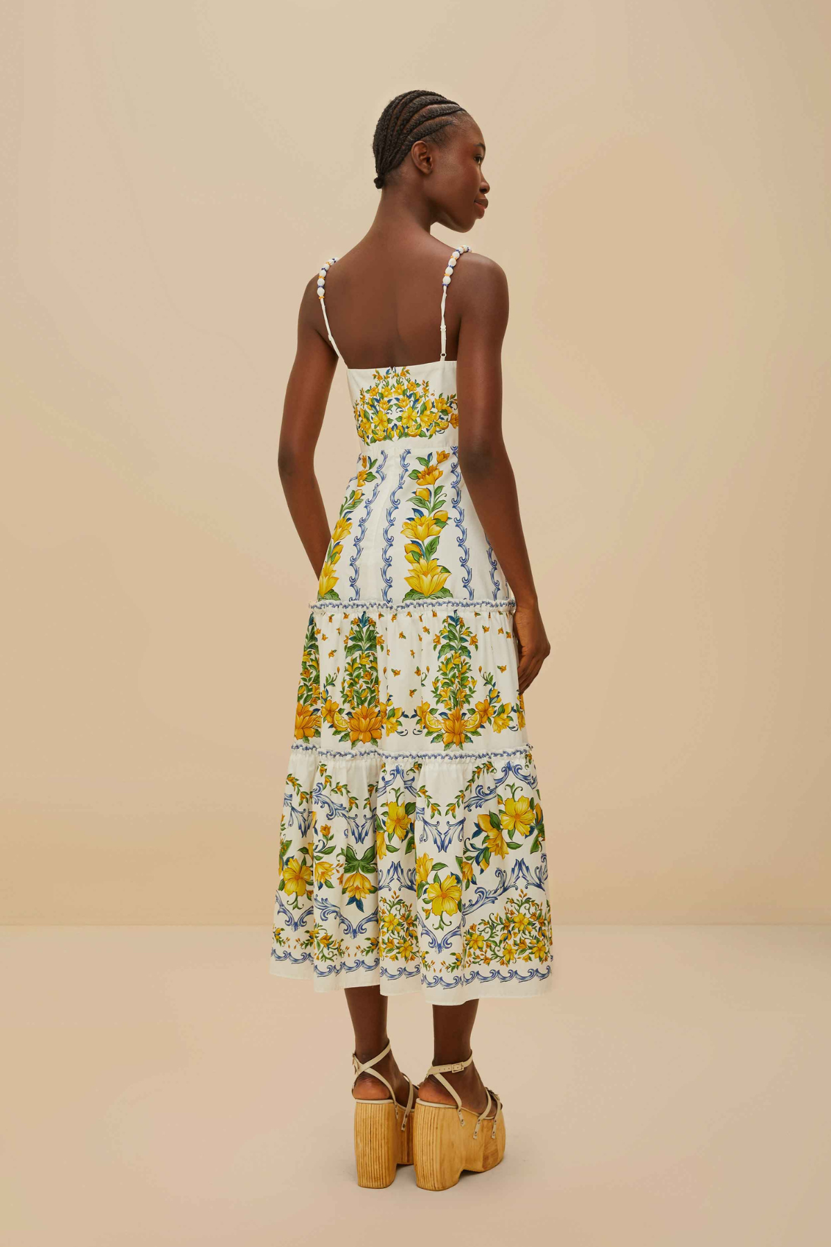 FARM RIO | SICILY OFF-WHITE MIDI DRESS