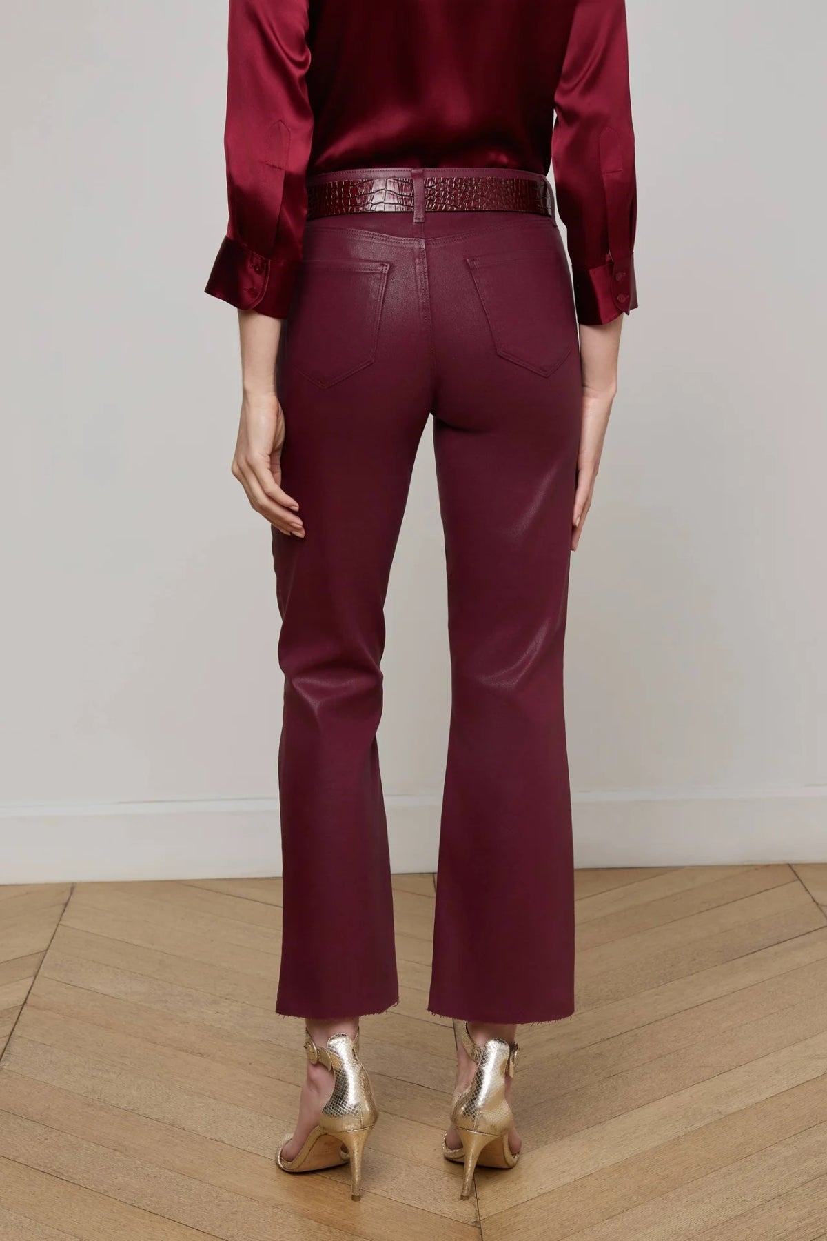 L'AGENCE | KENDRA CROP FLARE- MAUVE