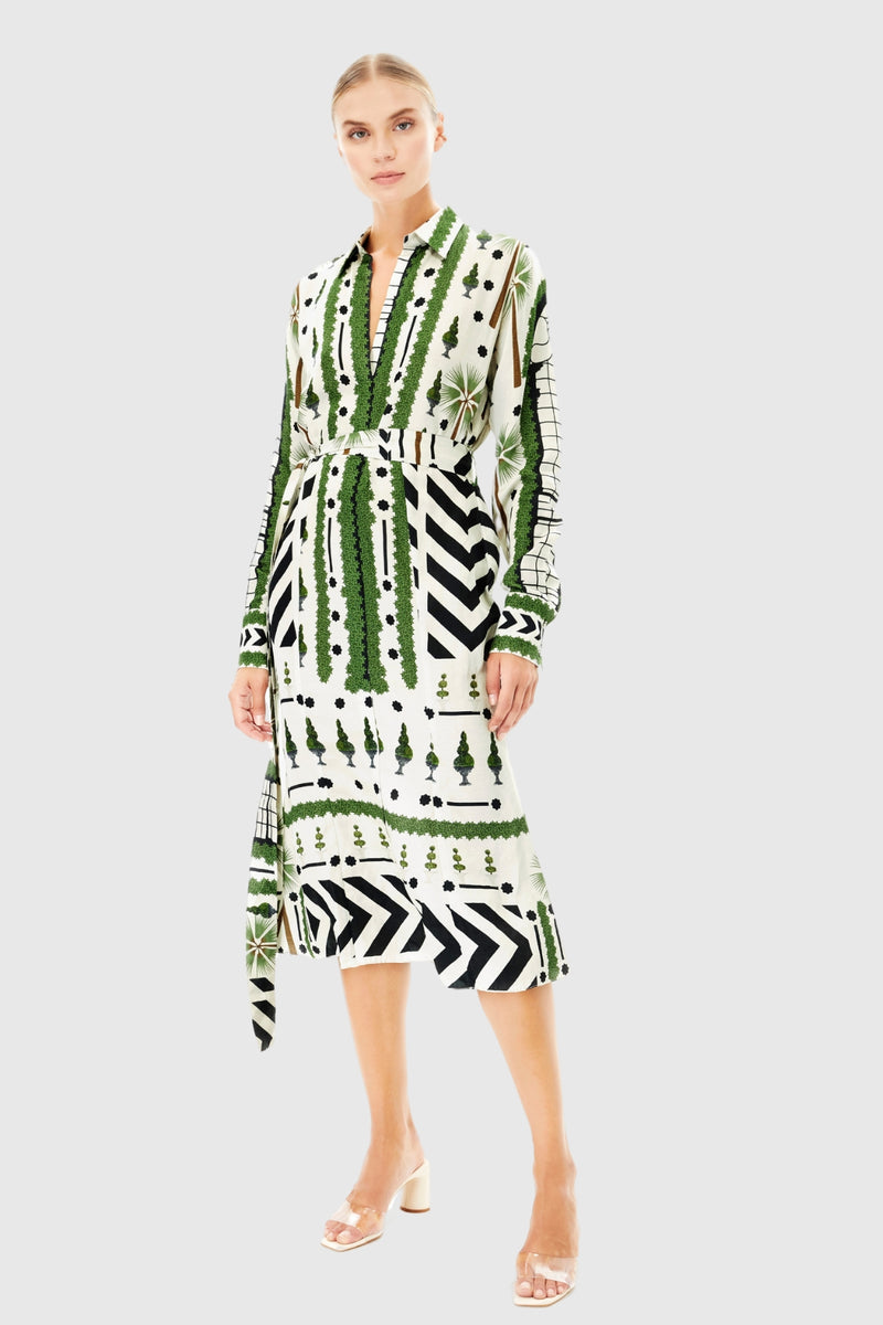 FALGUNI SHANE PEACOCK | Matcha Palm Dress
