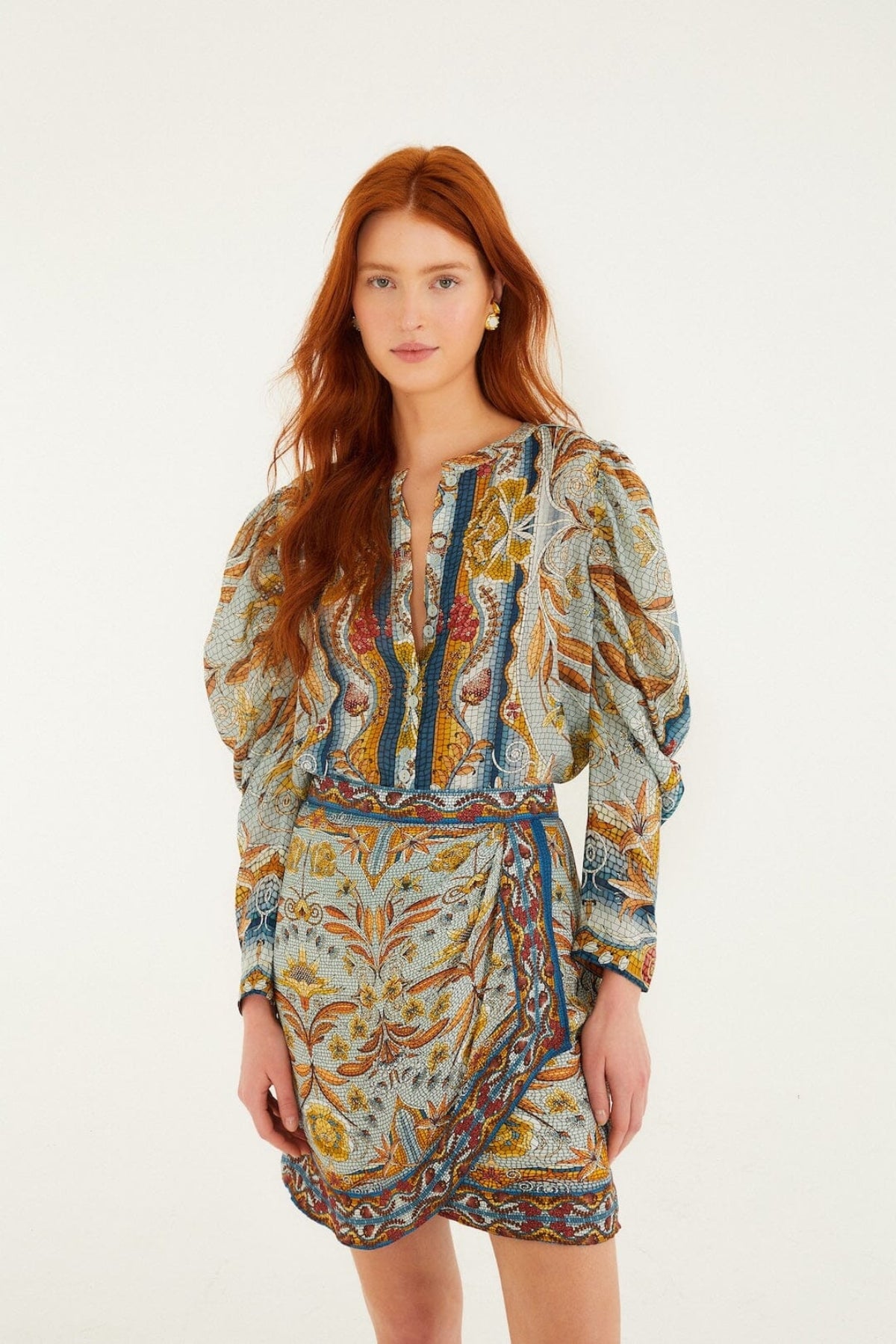 FARM RIO | MOSAIC GARDEN MINI SKIRT