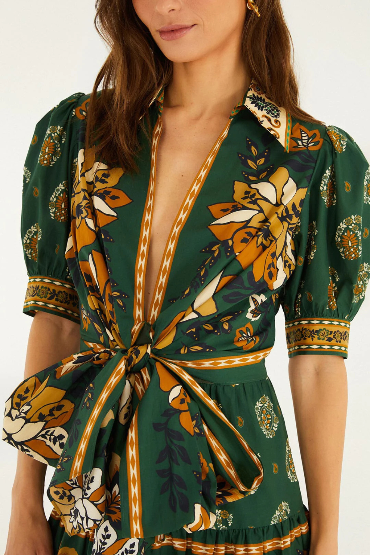 FARM RIO | AYLA GREEN MINI DRESS
