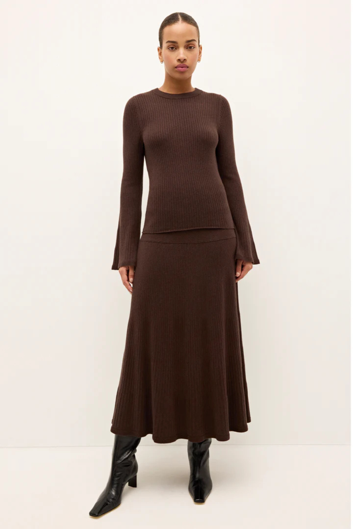 MARIE OLIVER | KAYLAN SKIRT- CACAO