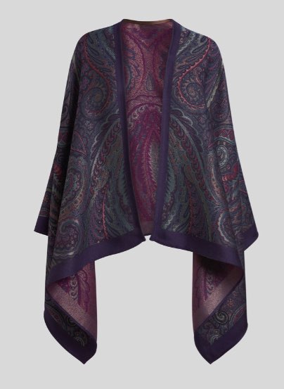 ETRO | Purple Peacock Cape