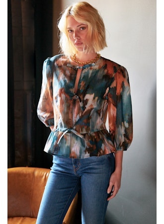 LUNA TOP AUTUMN BRUSHSTROKE