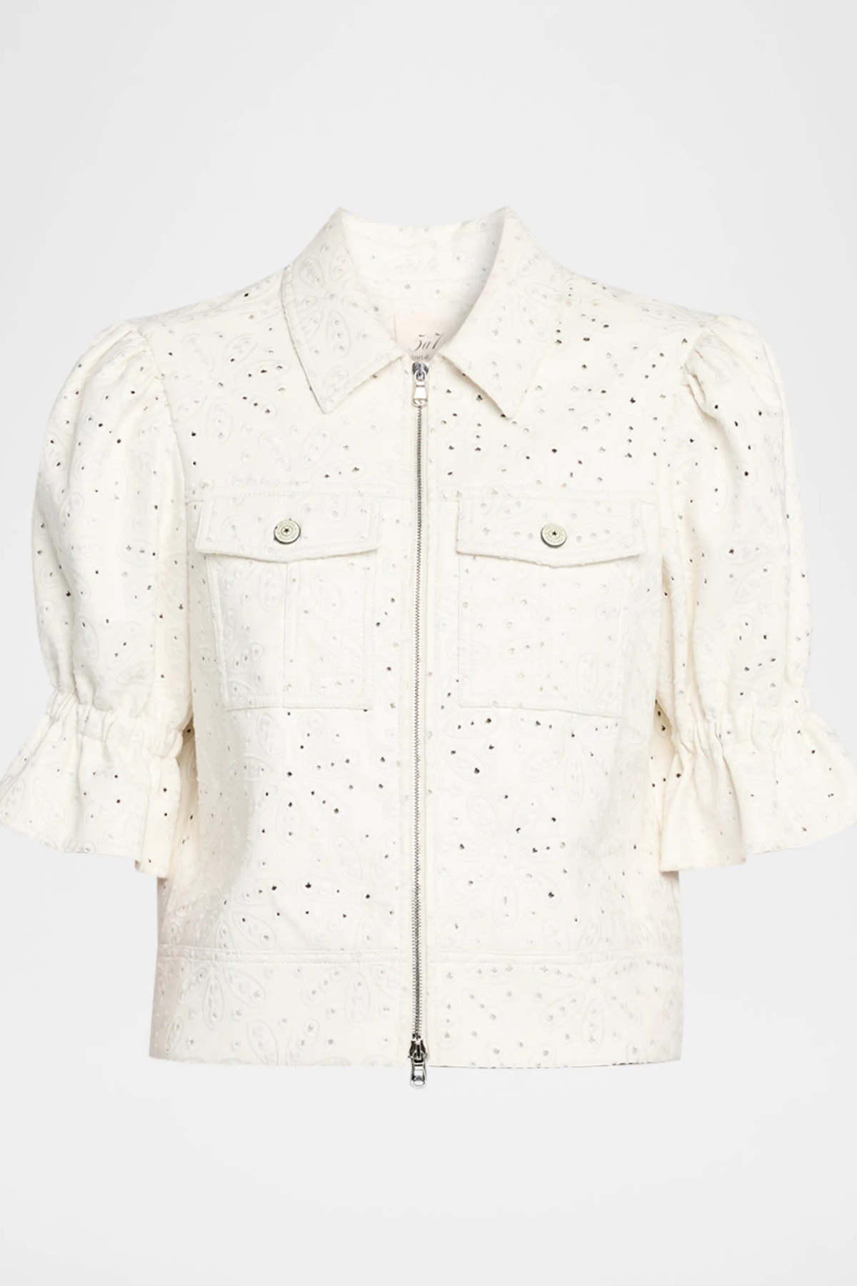 CINQ A SEPT | Embroidered Vegan Leather Holly Jacket