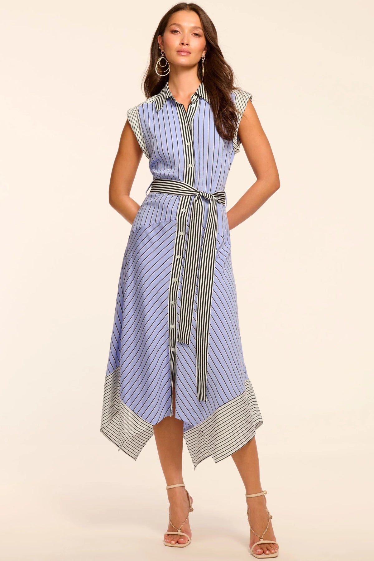 blue ramy brook dress Ramy Brook Women's Tessa Strapless Lace Midi-Dress - Blue Lace main image 1