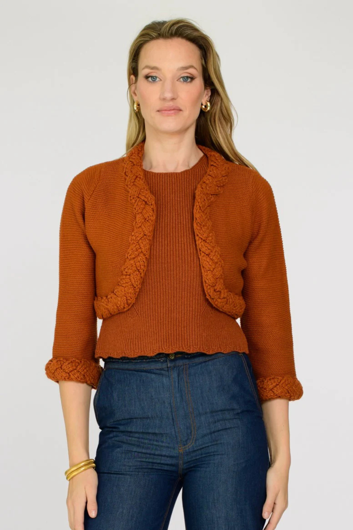 ELIZABETH JAMES | HONEY CARDIGAN- AMBER