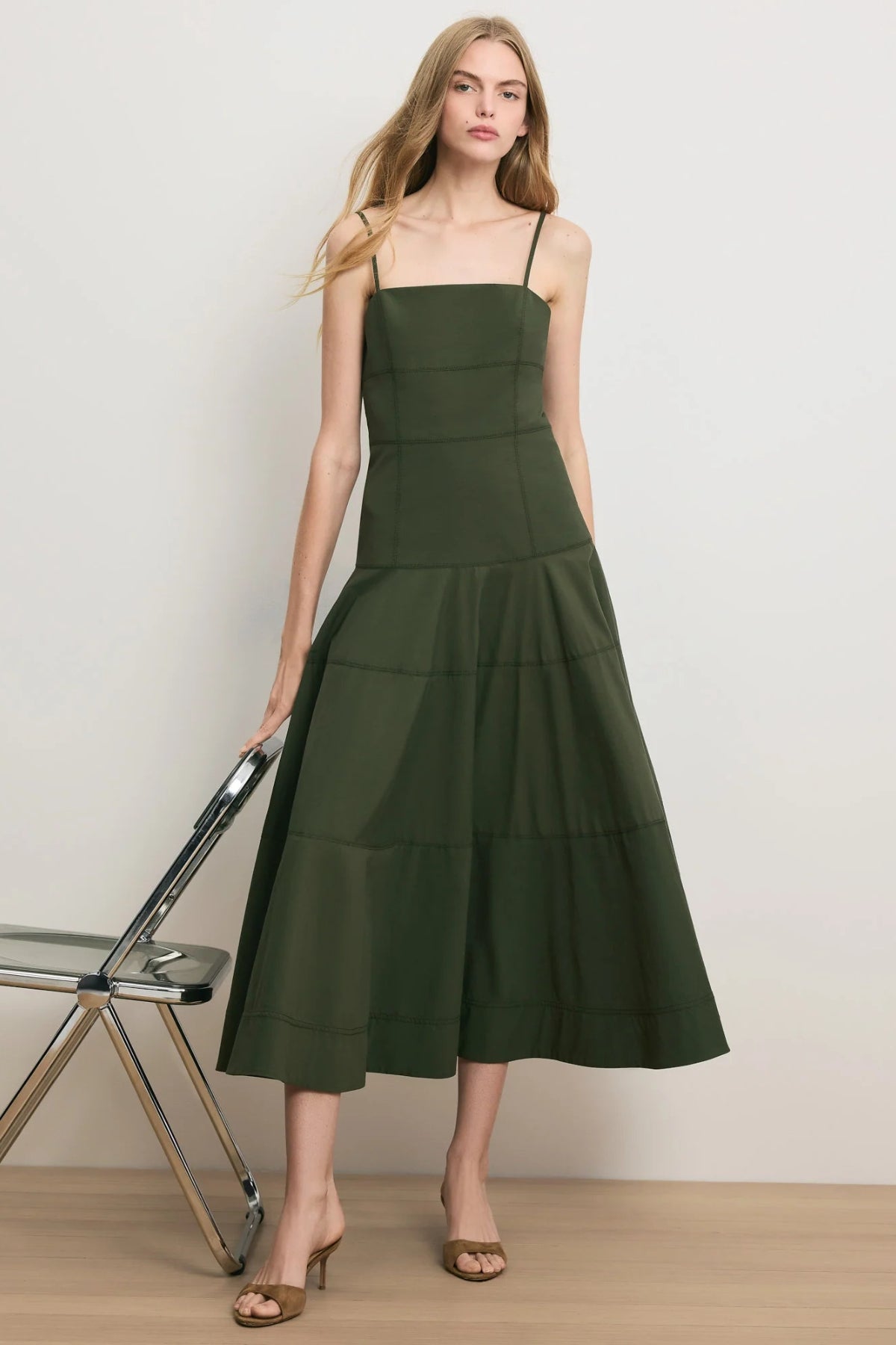 green veronica beard dress Veronica Beard Izaren Halter Maxi Dress | Cactus