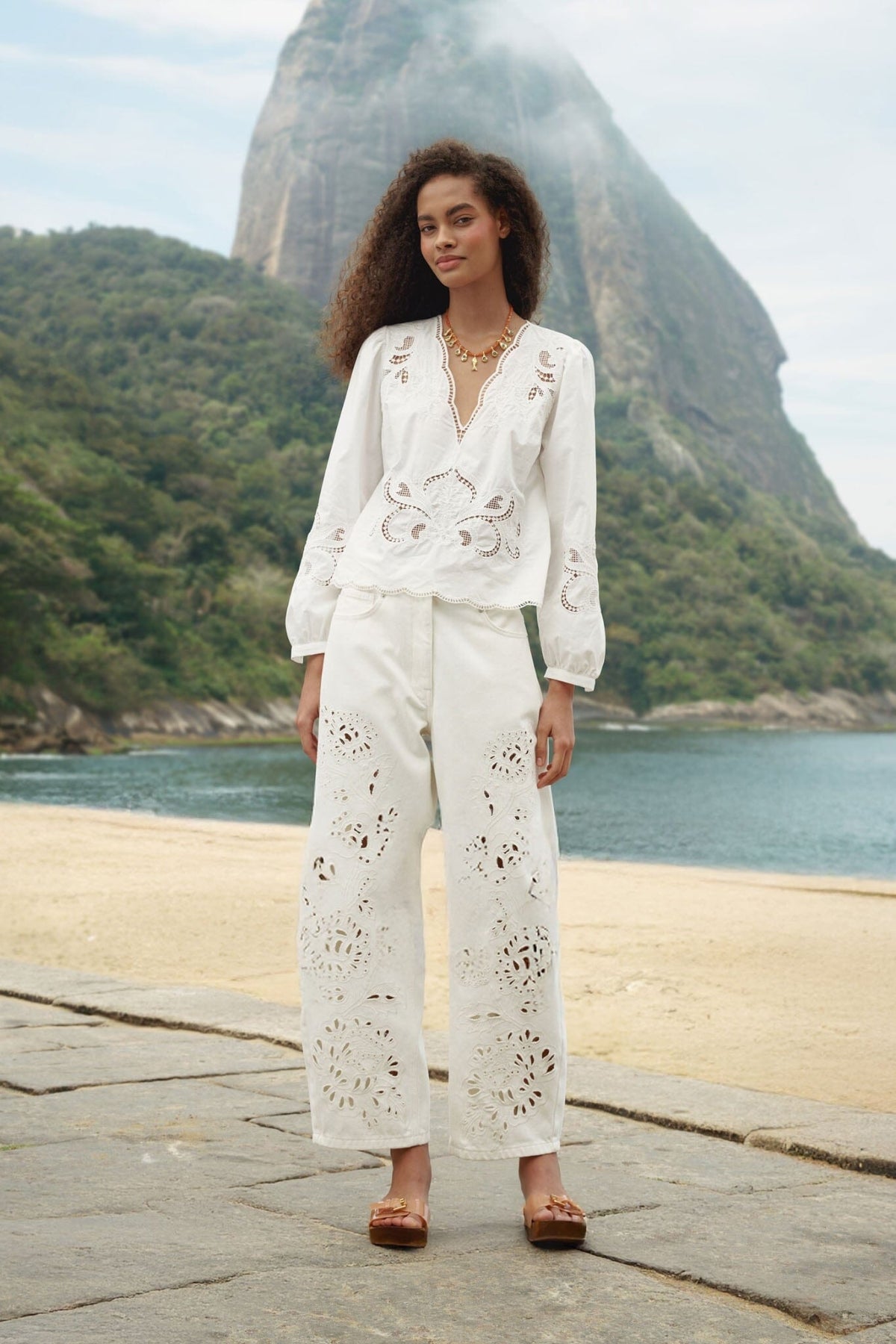 FARM RIO | Richilieu White Pants