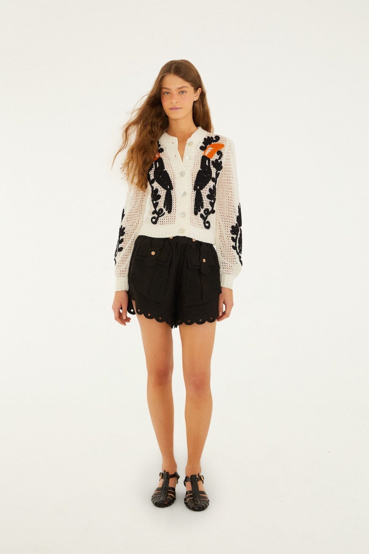 FARM RIO | ARTISANAL BLACK SHORT