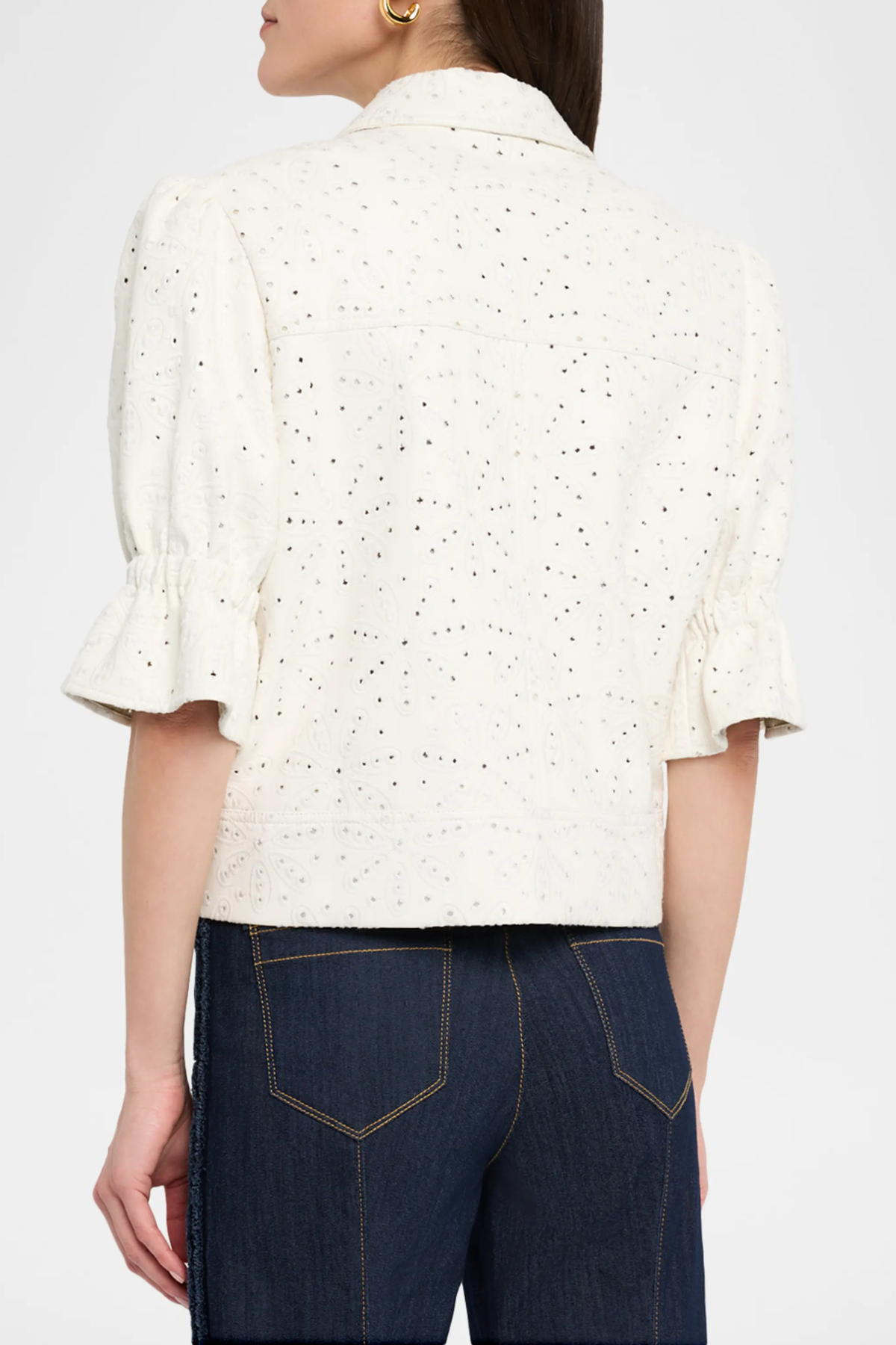CINQ A SEPT | Embroidered Vegan Leather Holly Jacket