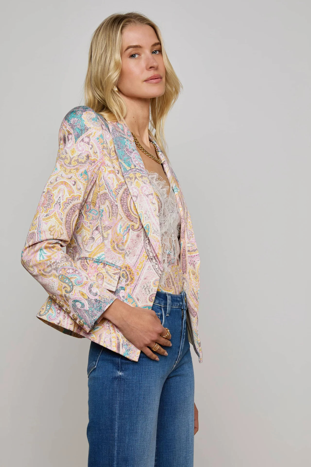 L'AGENCE | KAISLEY BLAZER- MULTI WESTERN