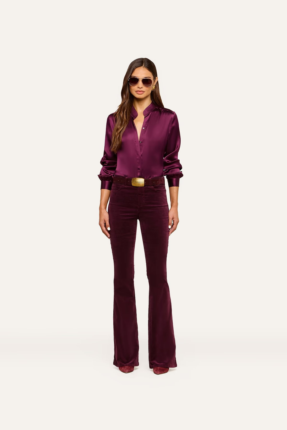 L'AGENCE | Marty H/r Flare- Sangria