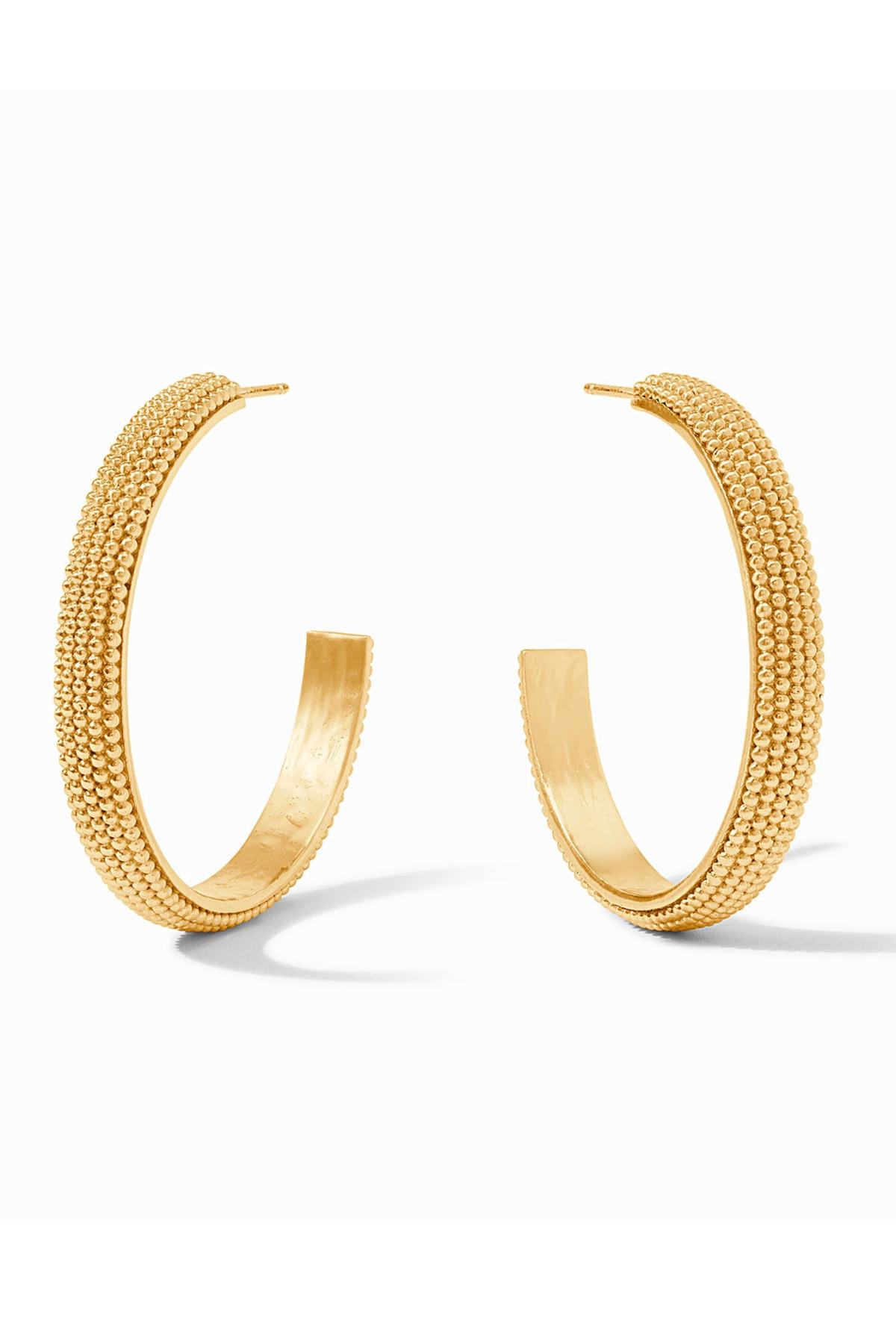 Julie Vos | Beaded Eternity Cabochon Hoop-L