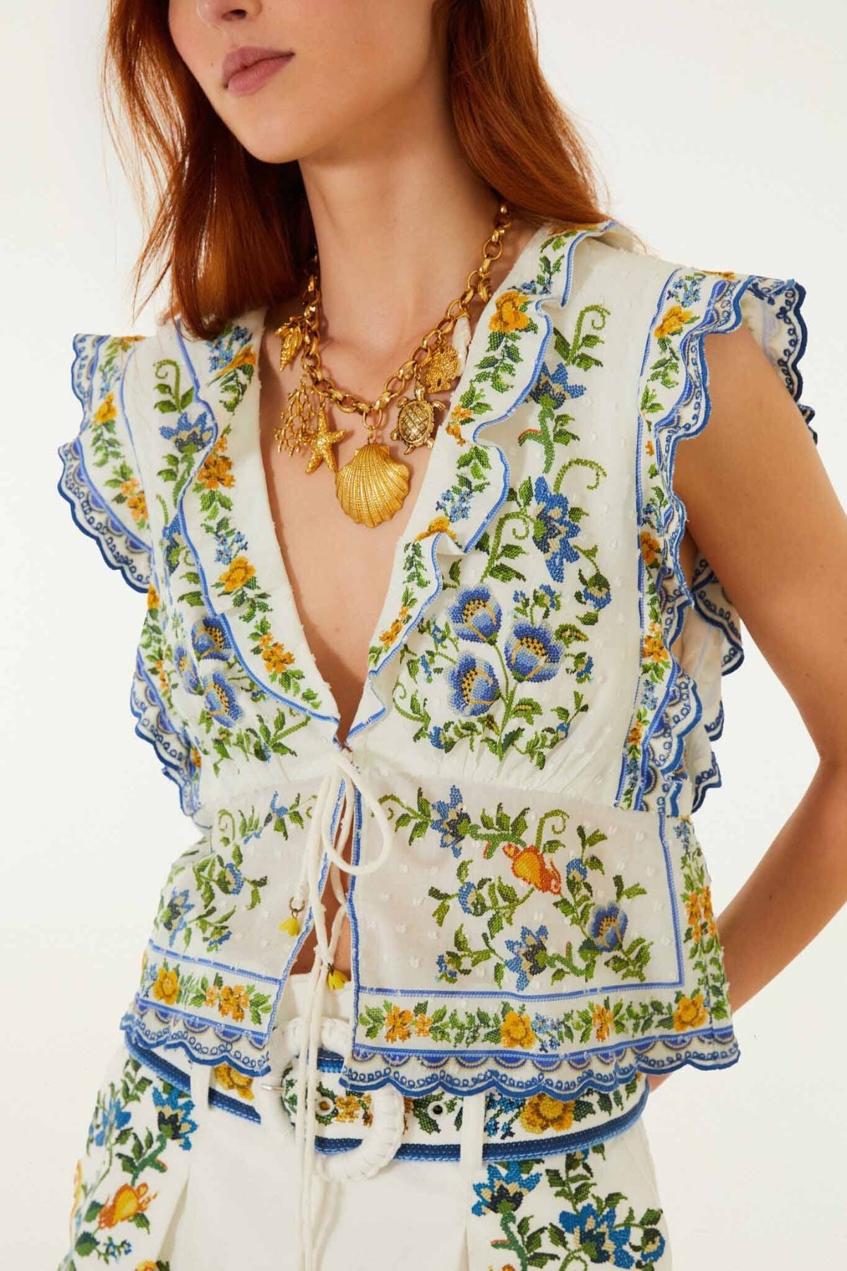 FARM RIO | Emily Floral Blouse