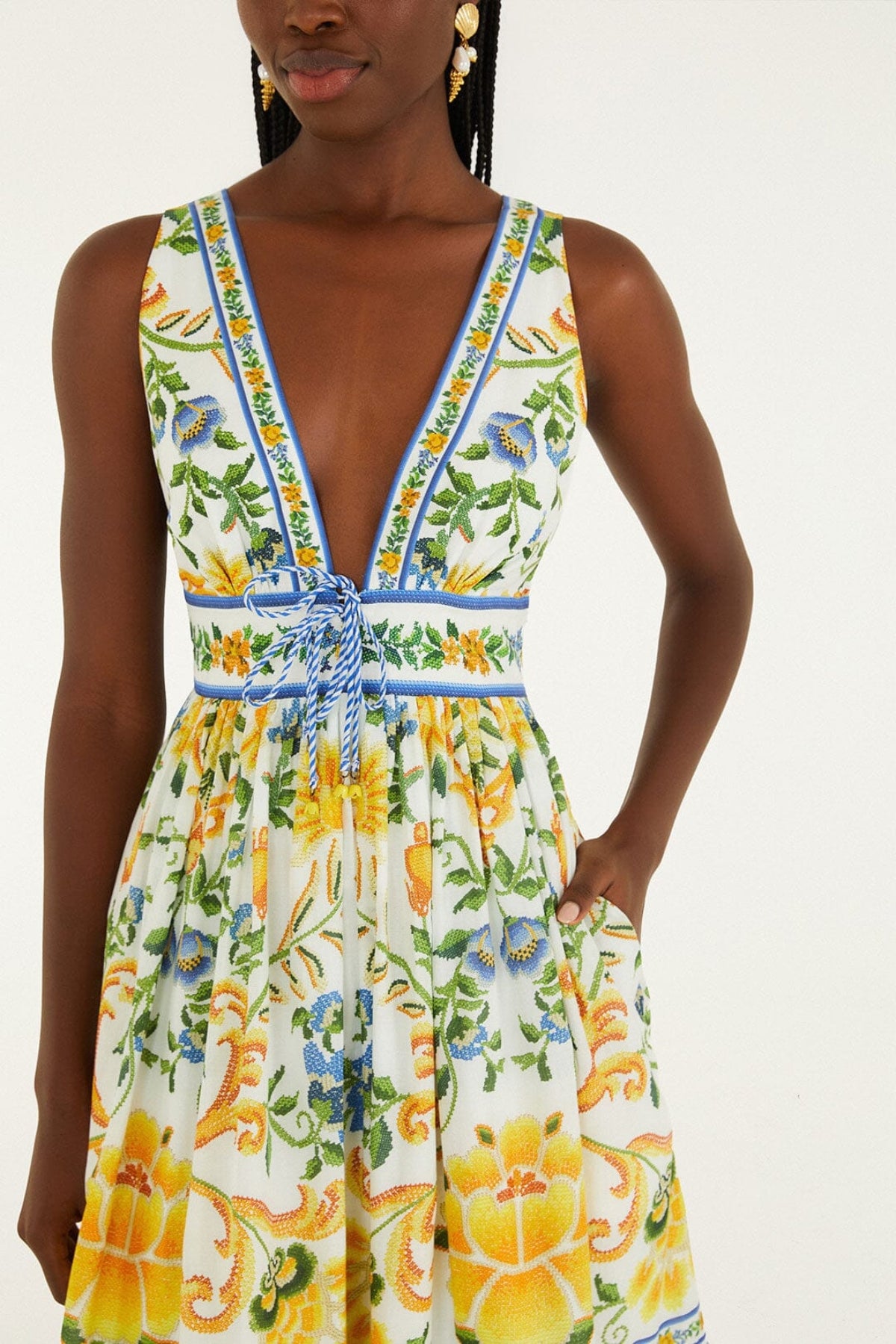 FARM RIO | Emily Floral Midi Dress