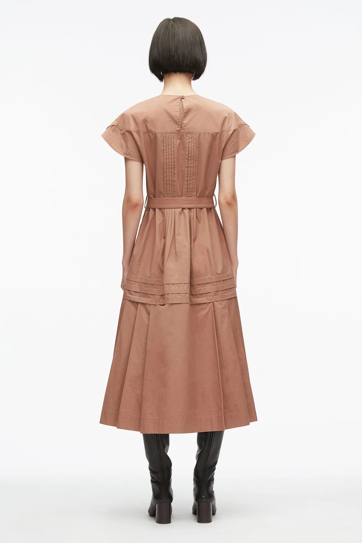 PHILLIP LIM | Pleated Poplin Dress- Sable