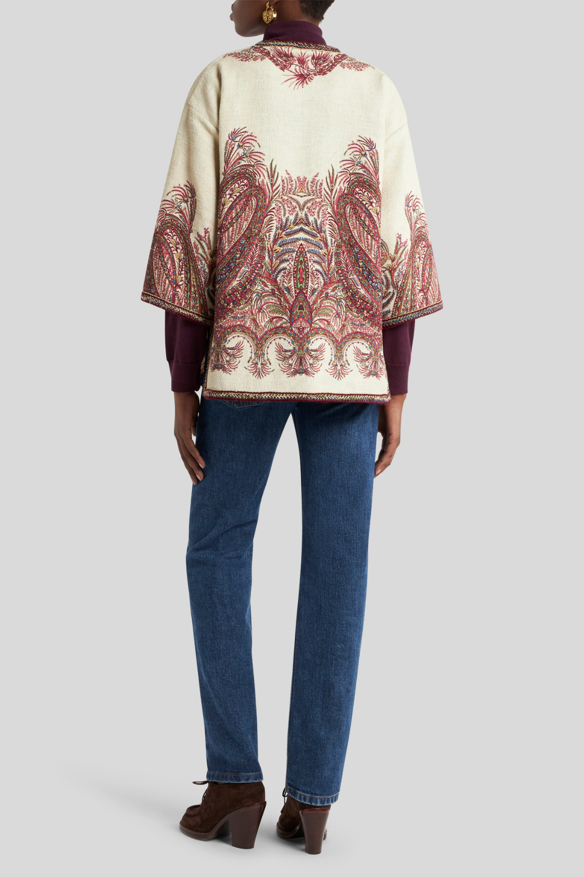 ETRO | Neutral Peacock Kimono Jacket