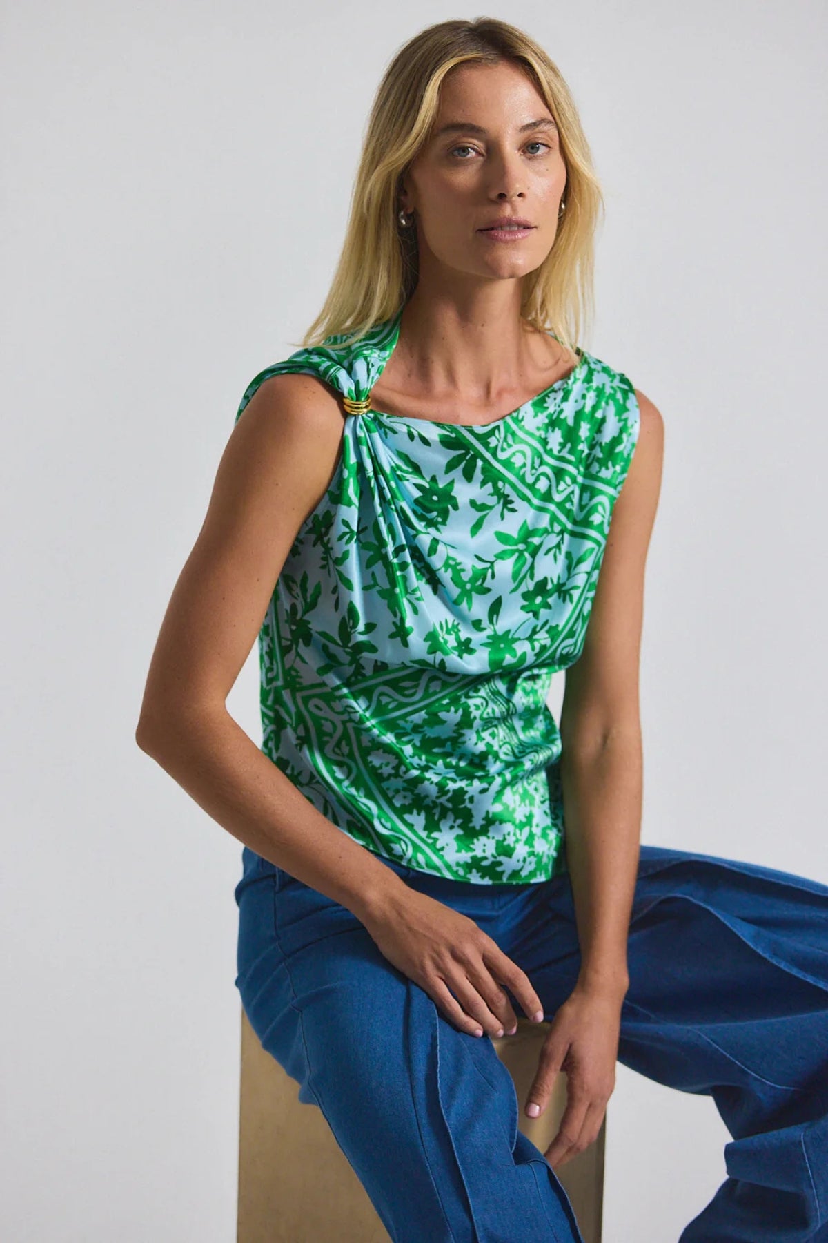 DEREK LAM | Ariel Print Asymmetric Top