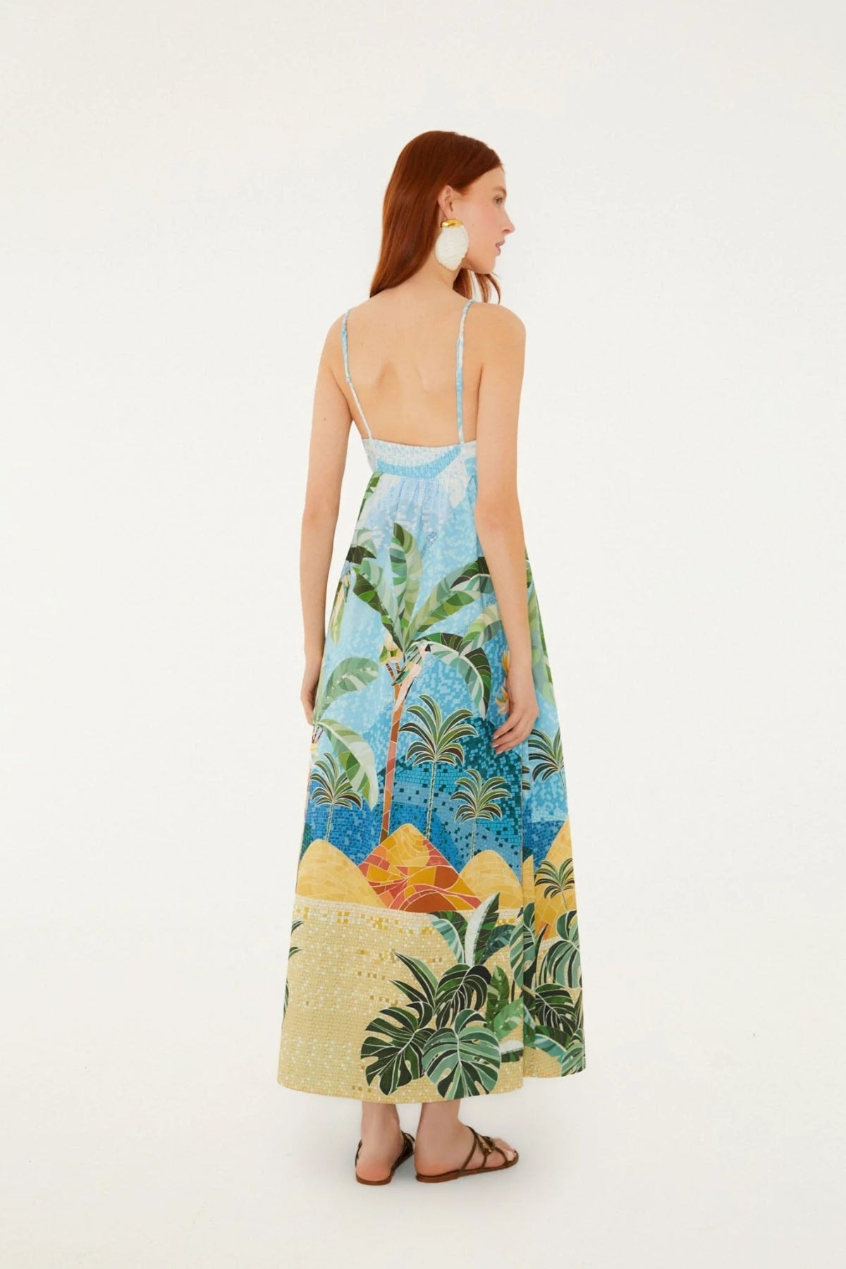 FARM RIO | Mosaic Multicolor Maxi Dress