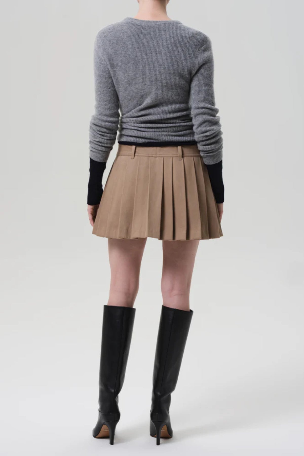 CITIZENS OF HUMANITY | Pleated Mini Skirt- Khaki