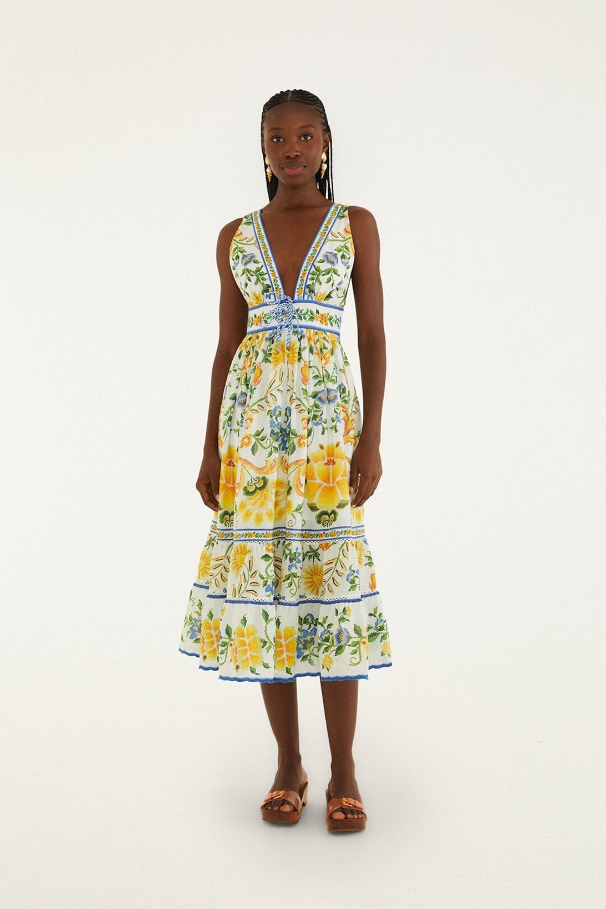 FARM RIO | Emily Floral Midi Dress