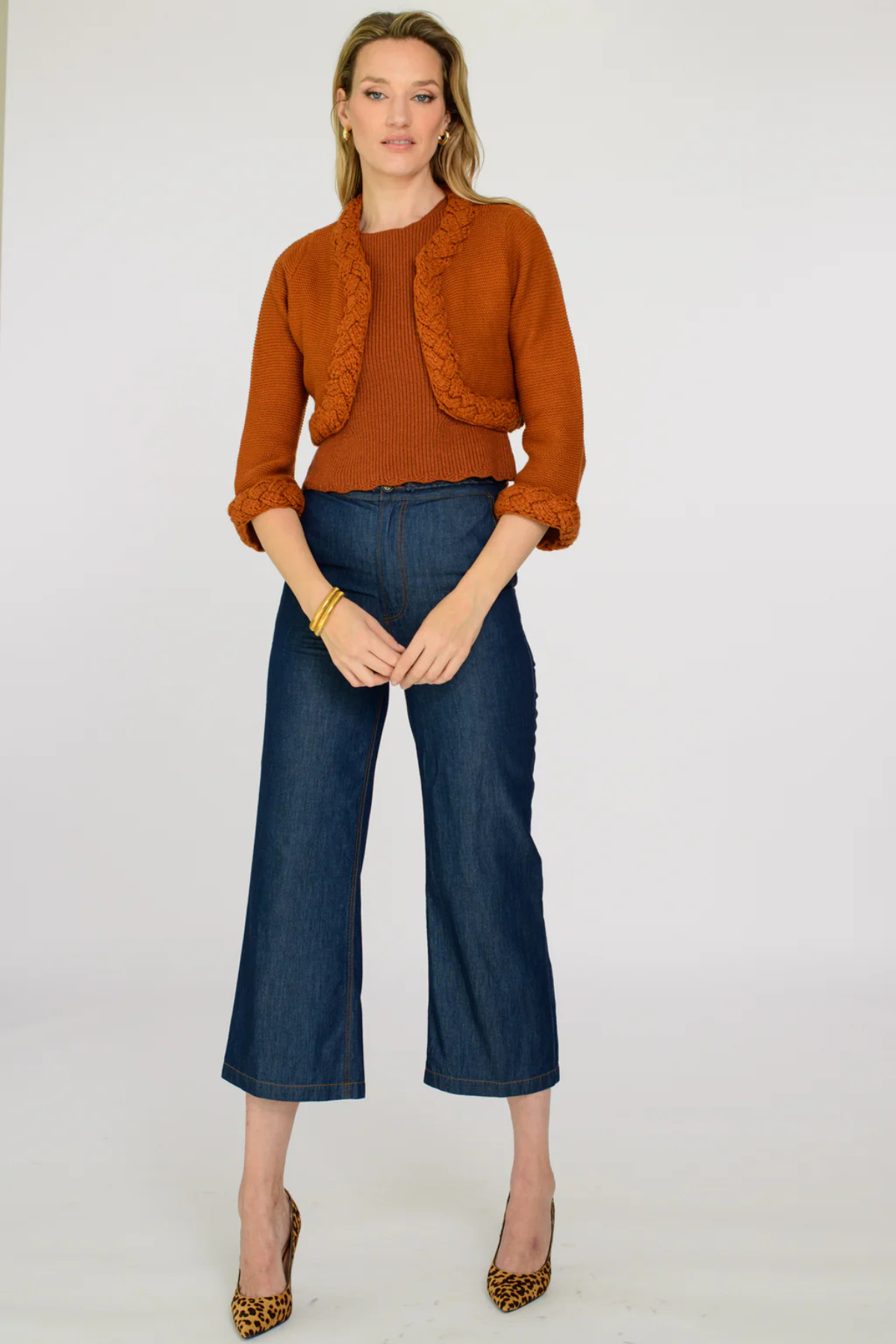 ELIZABETH JAMES | HONEY CARDIGAN- AMBER