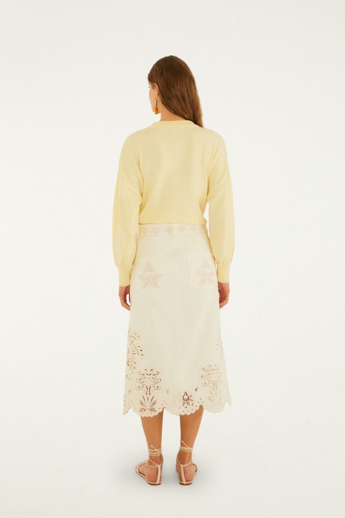 FARM RIO | BEIGE RICHE TWILL SKIRT
