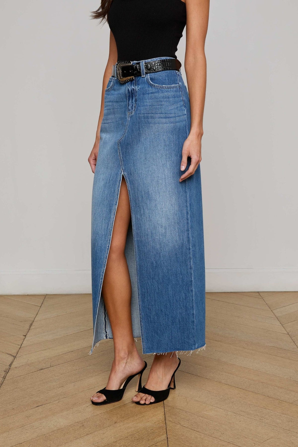 L'AGENCE | RYSA SLIT MAXI SKIRT- WOODROW