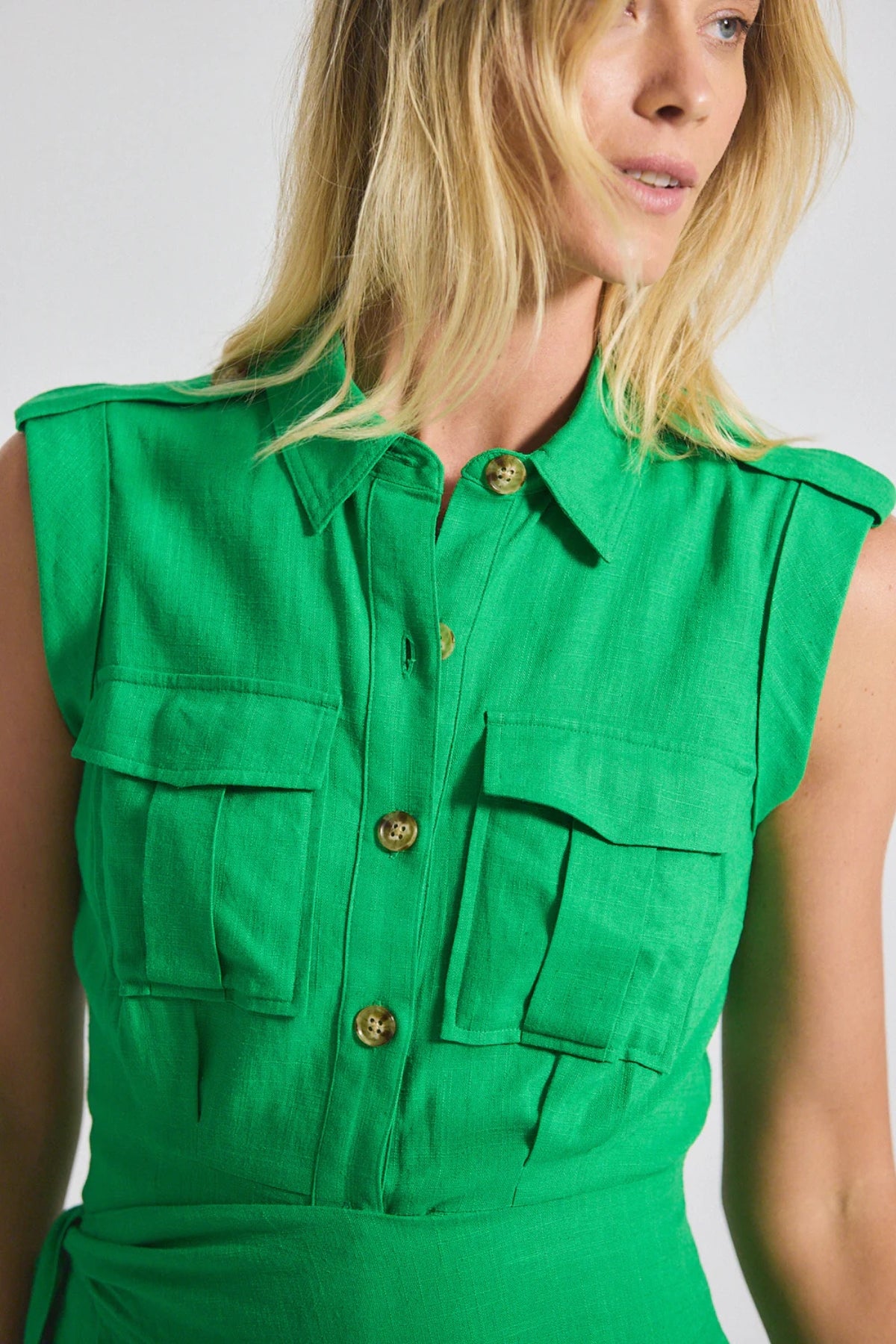 DEREK LAM | Giselle Wrap Front Cargo Dress