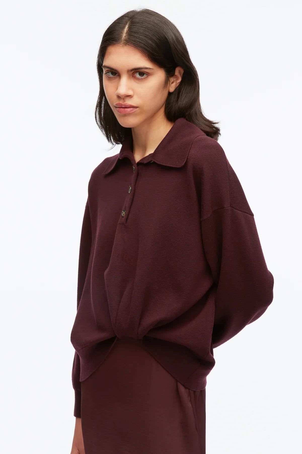PHILLIP LIM | Merino Twill Polo Midi Dress