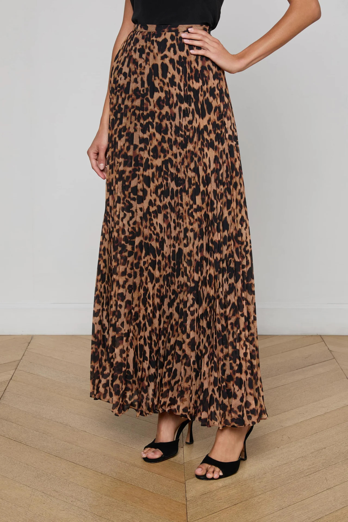 L’AGENCE |TORIN MAXI SKIRT- BROWN