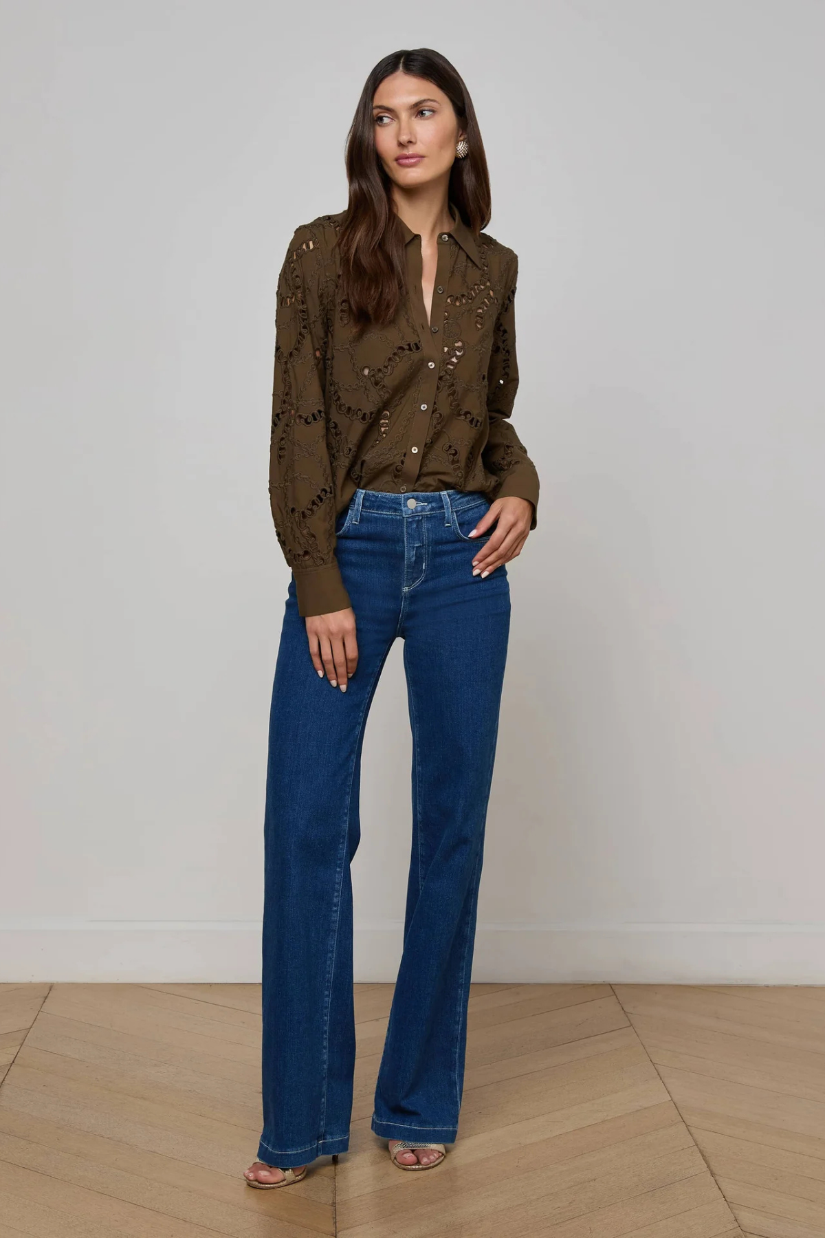 L’AGENCE | ELLERY EYELET BLOUSE