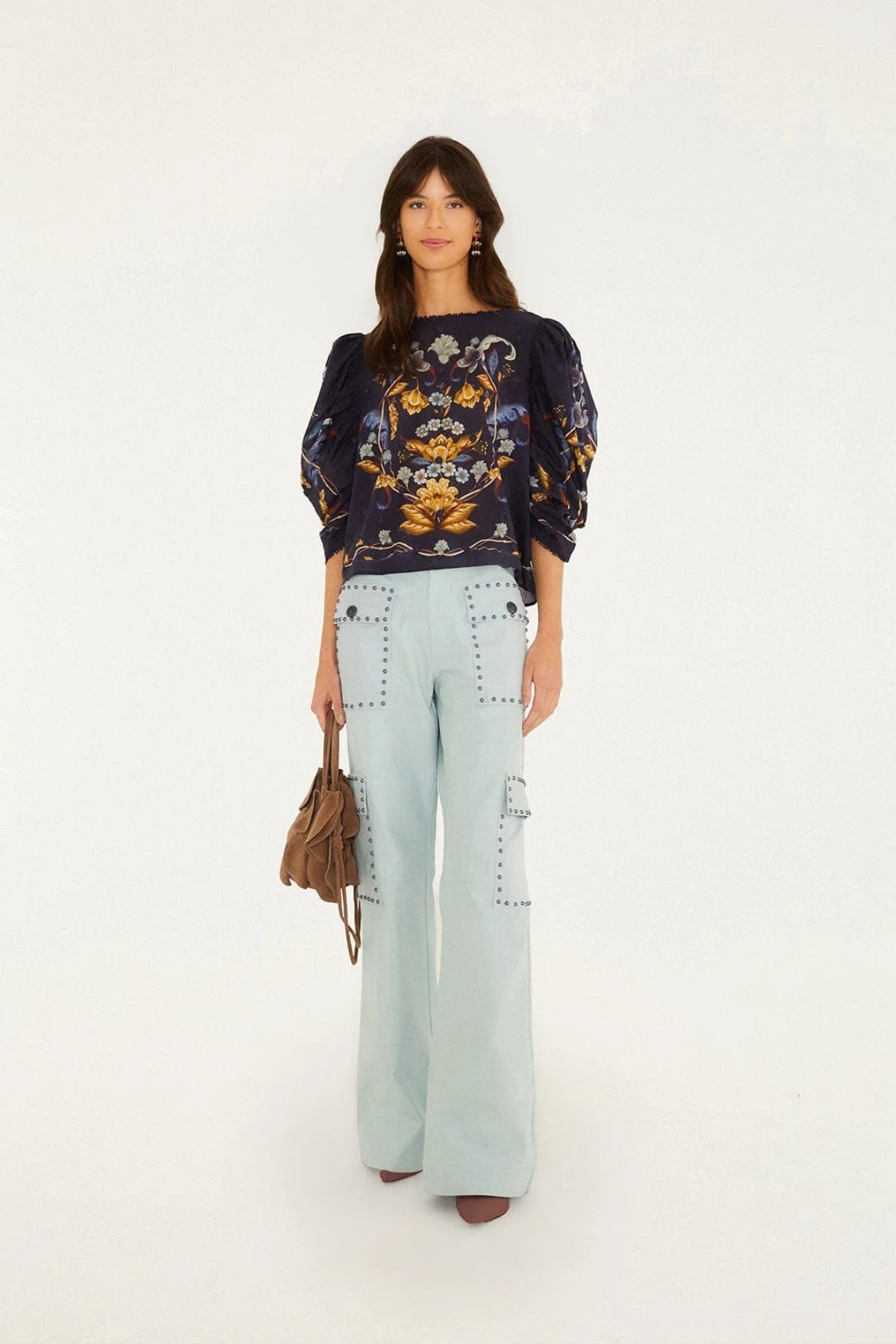 FARM RIO | Navy Blue Blouse