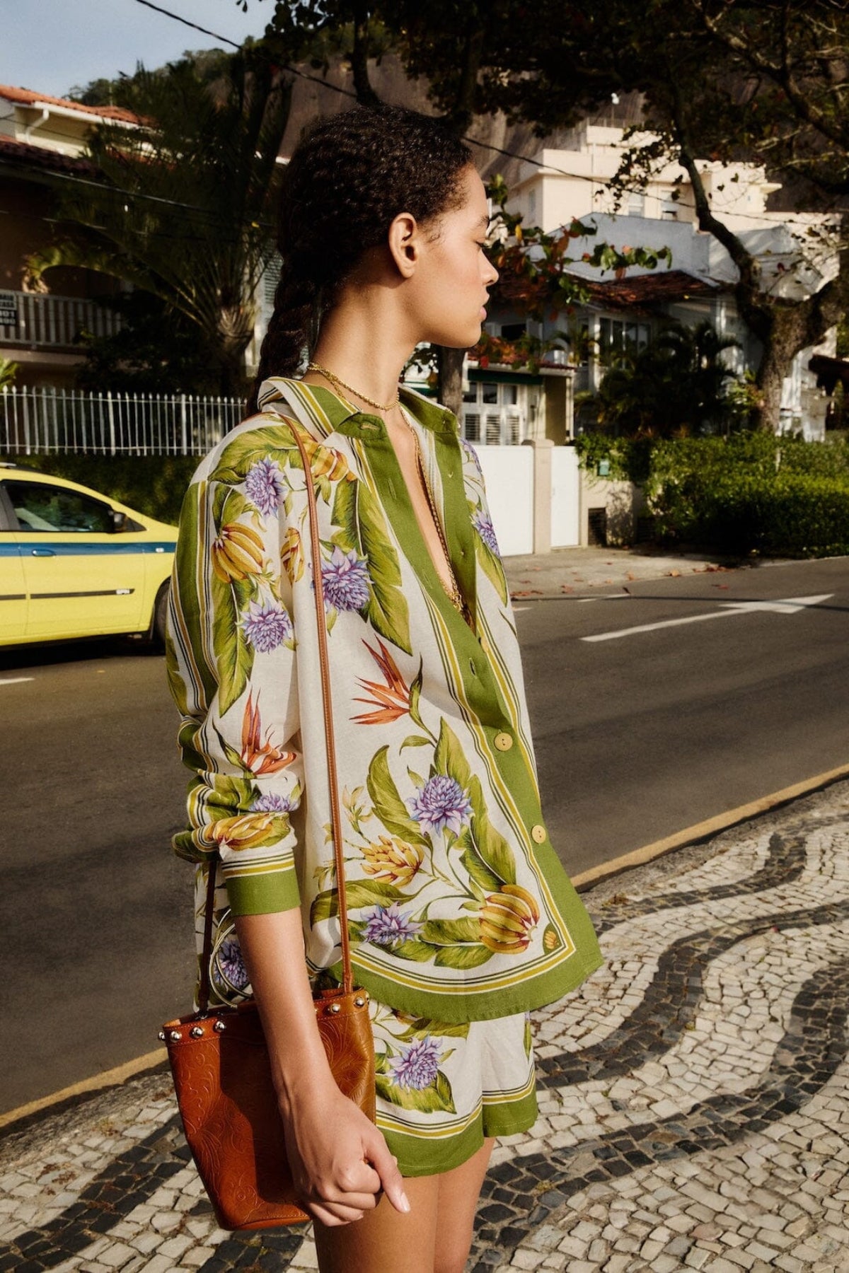 FARM RIO | TROPICAL SCARF SAND SHIRT