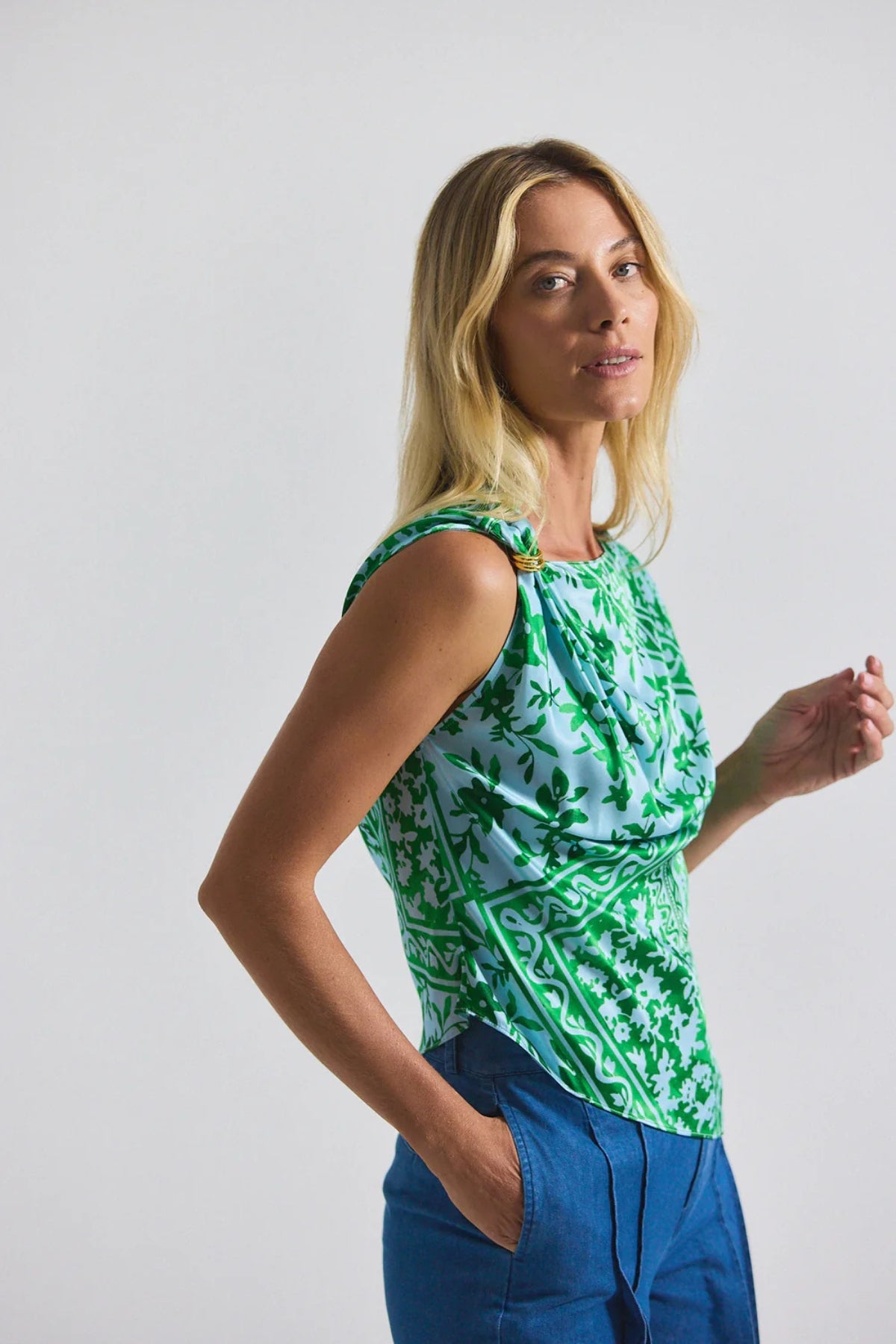 DEREK LAM | Ariel Print Asymmetric Top