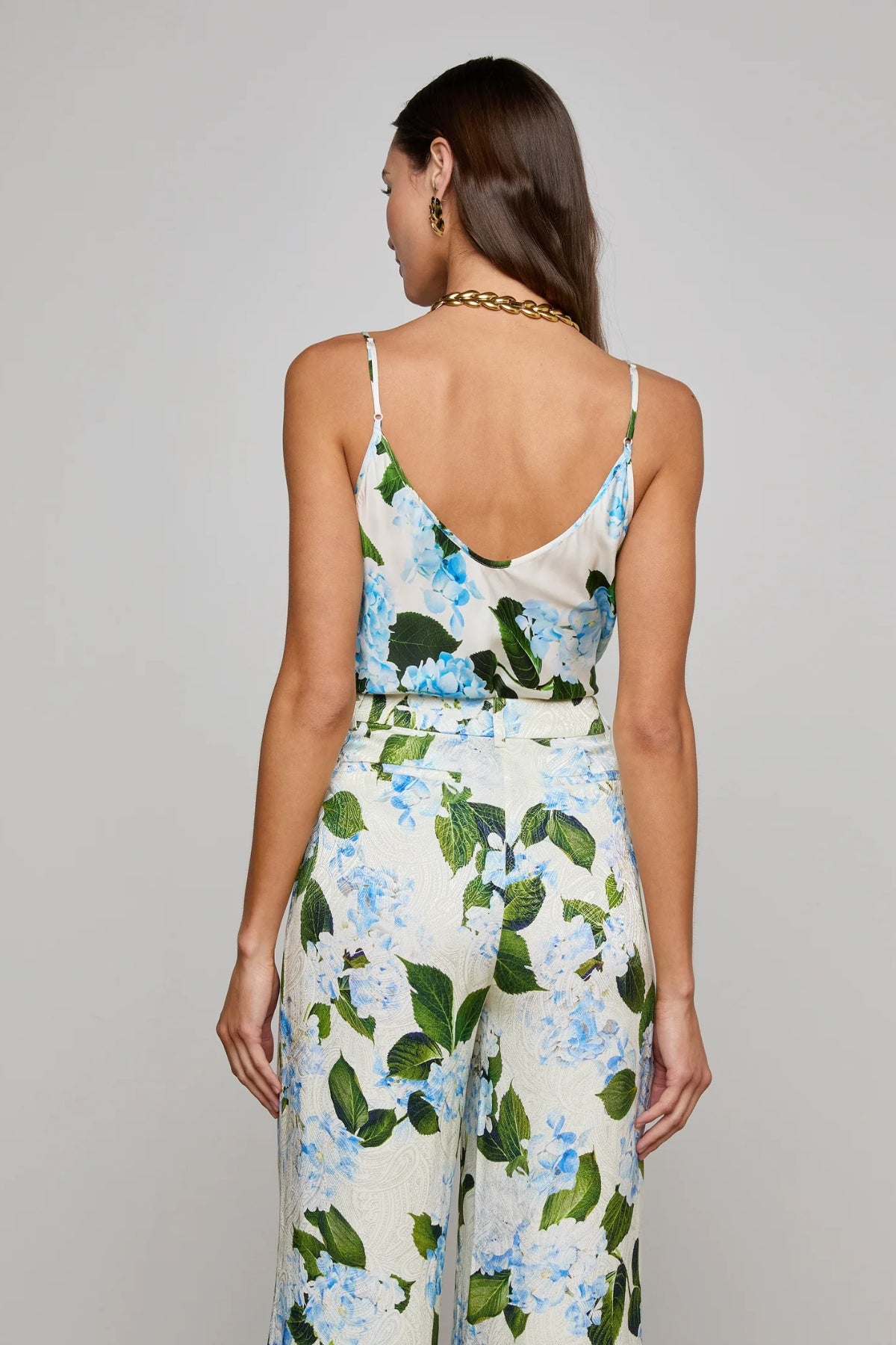 L'AGENCE | LEXI SATIN CAMISOLE-BLUE HYDRANGEA