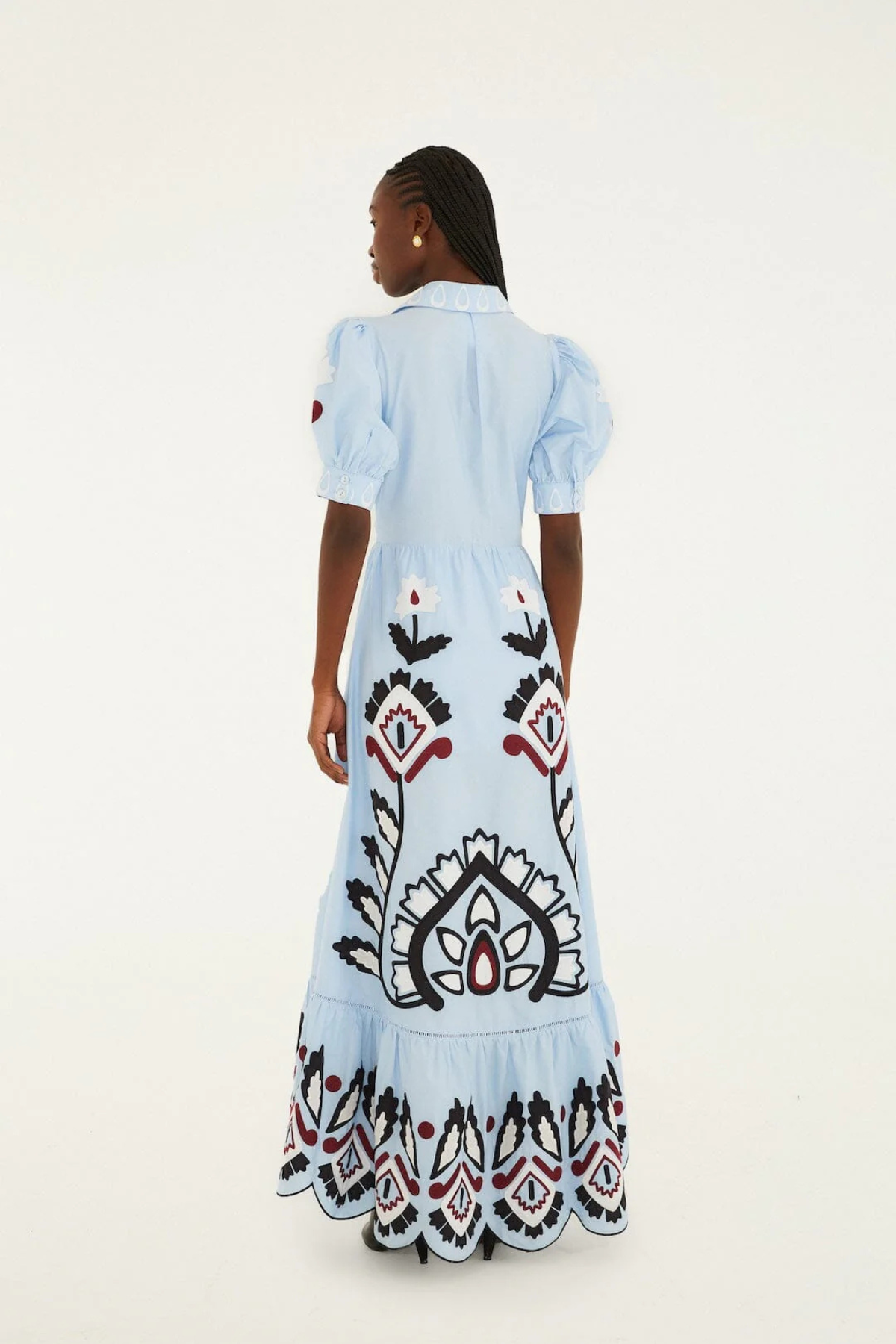 FARM RIO | BLUE ARTISANAL MAXI DRESS