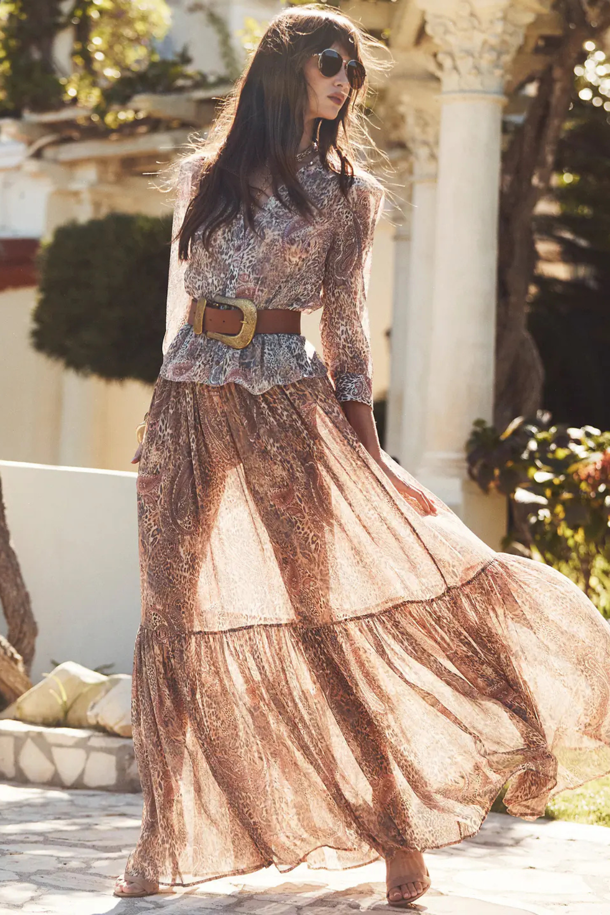 L'AGENCE | Ursie Smocked Maxi Skirt