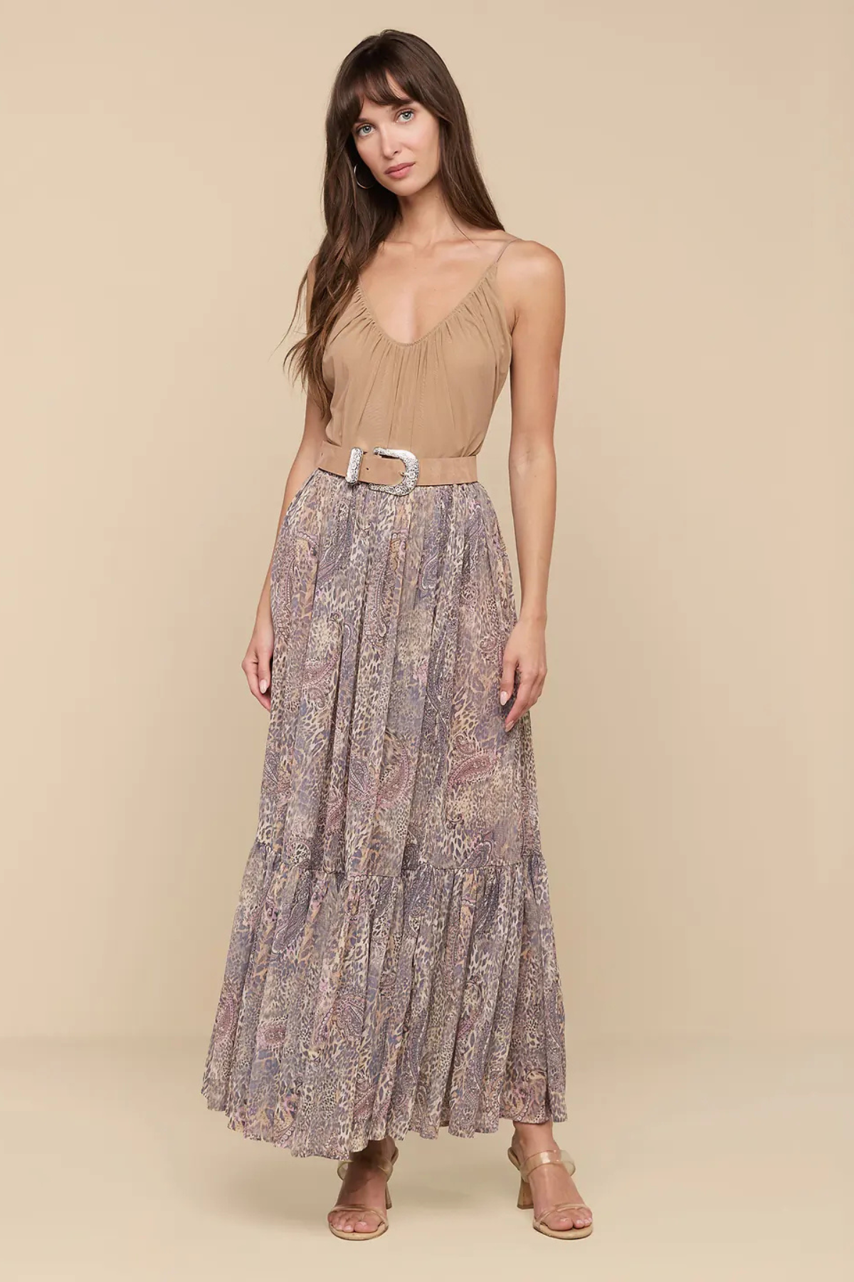 L'AGENCE | Ursie Smocked Maxi Skirt