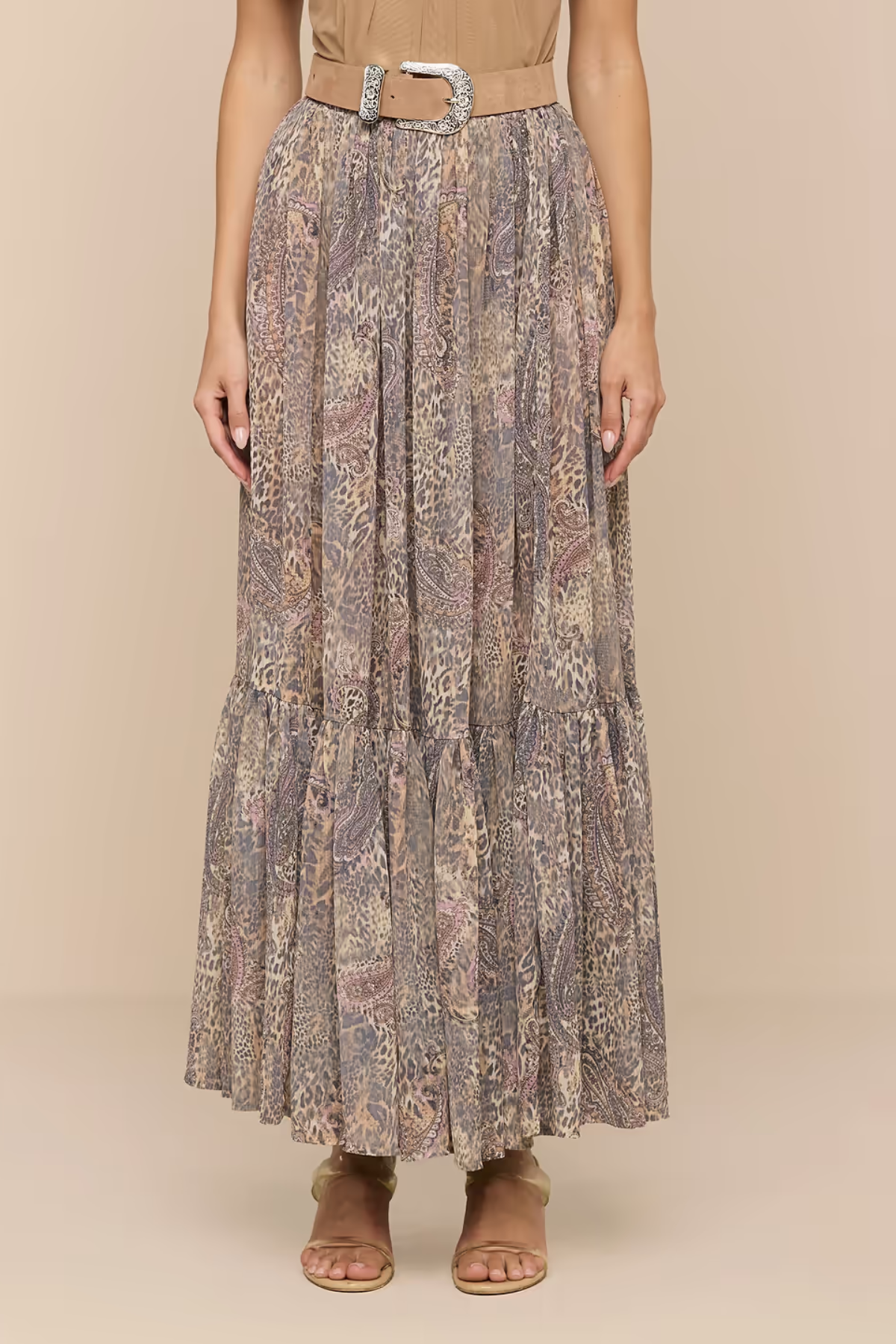 L'AGENCE | Ursie Smocked Maxi Skirt