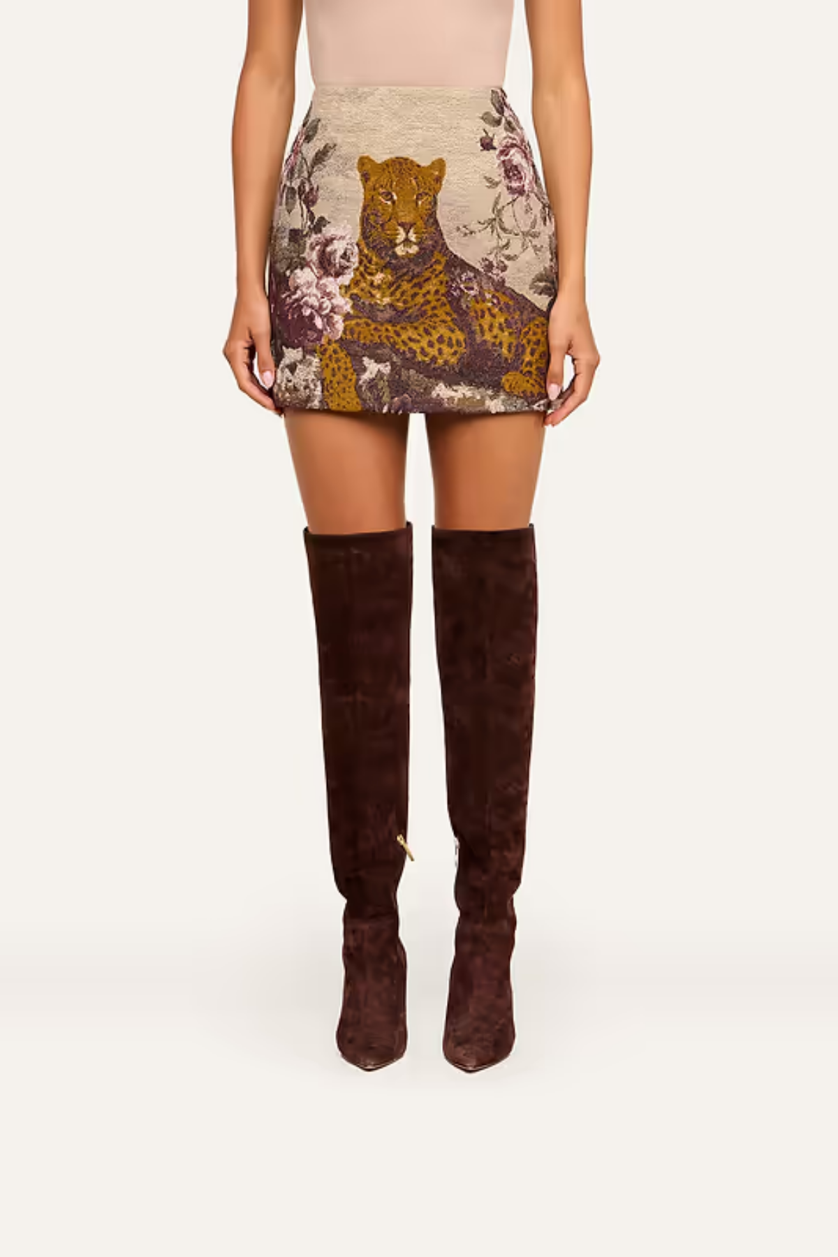 L'AGENCE | Marseille Mini Skirt- Leopard