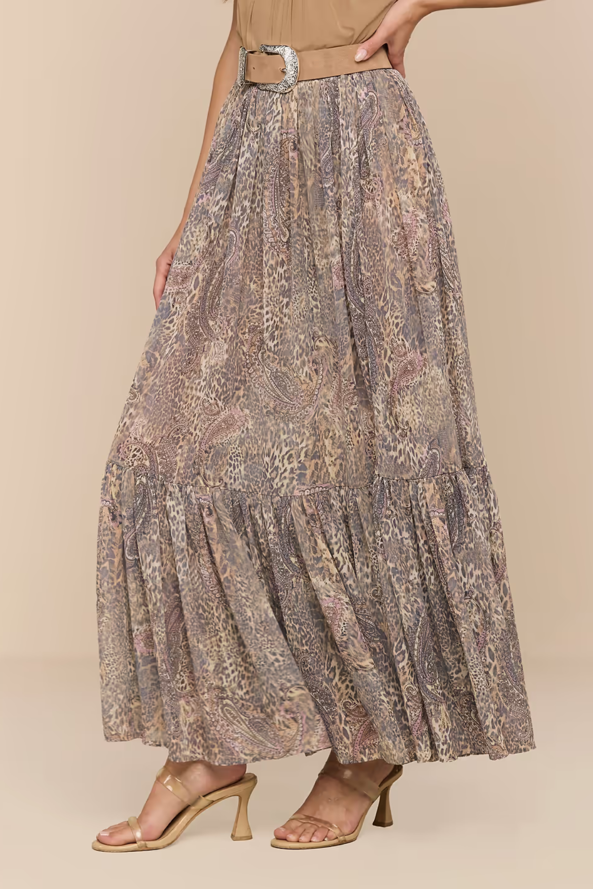 L'AGENCE | Ursie Smocked Maxi Skirt