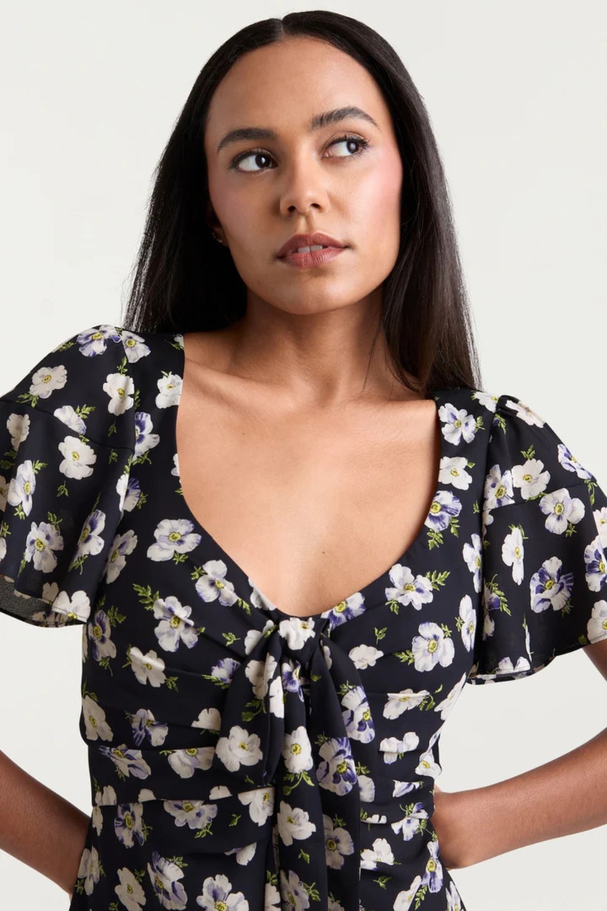CINQ A SEPT | Mini Tossed Poppies Isha Dress