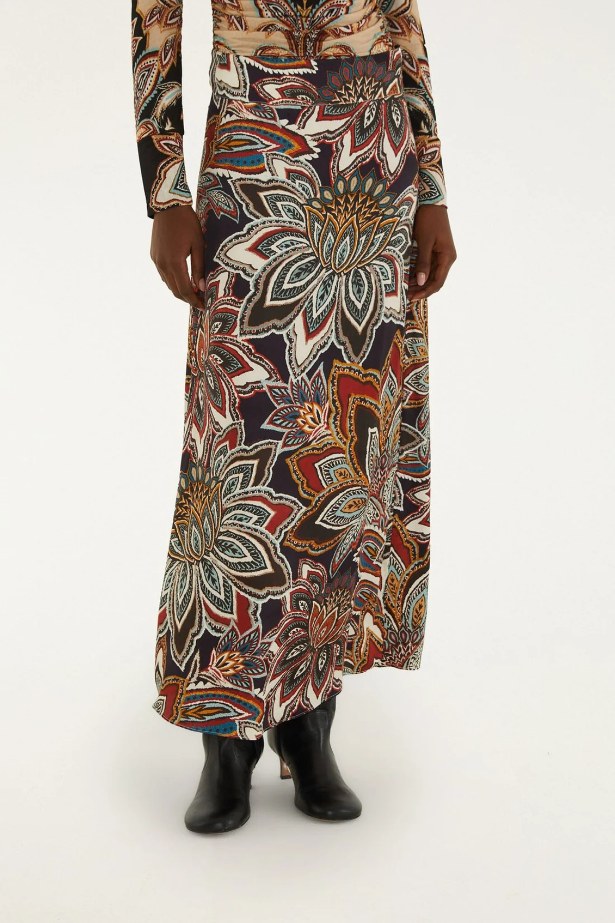FARM RIO | Tapestry Flowers Maxi Skirt